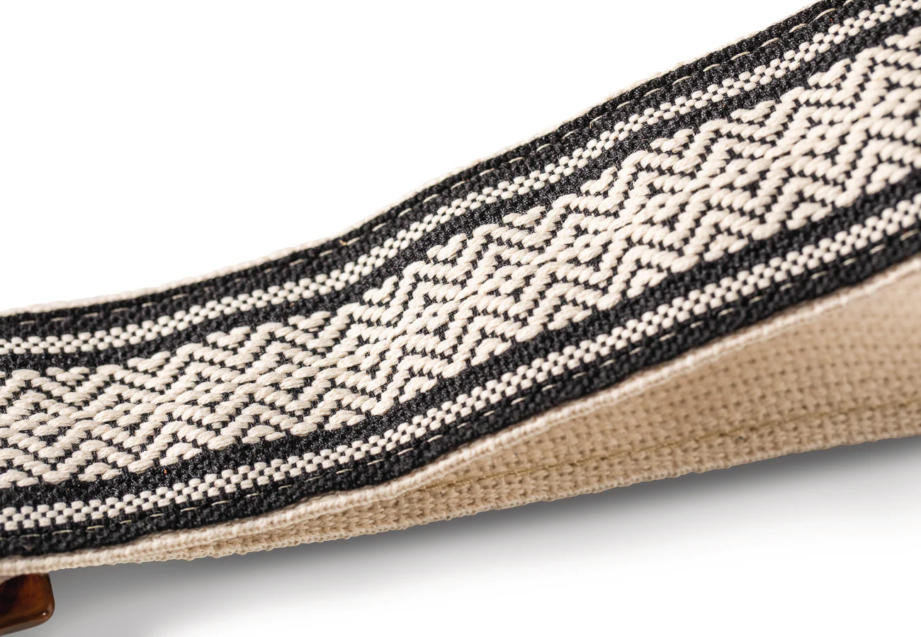 Taylor Academy Strap White/Black Jacquard Cotton 2" - Image 3