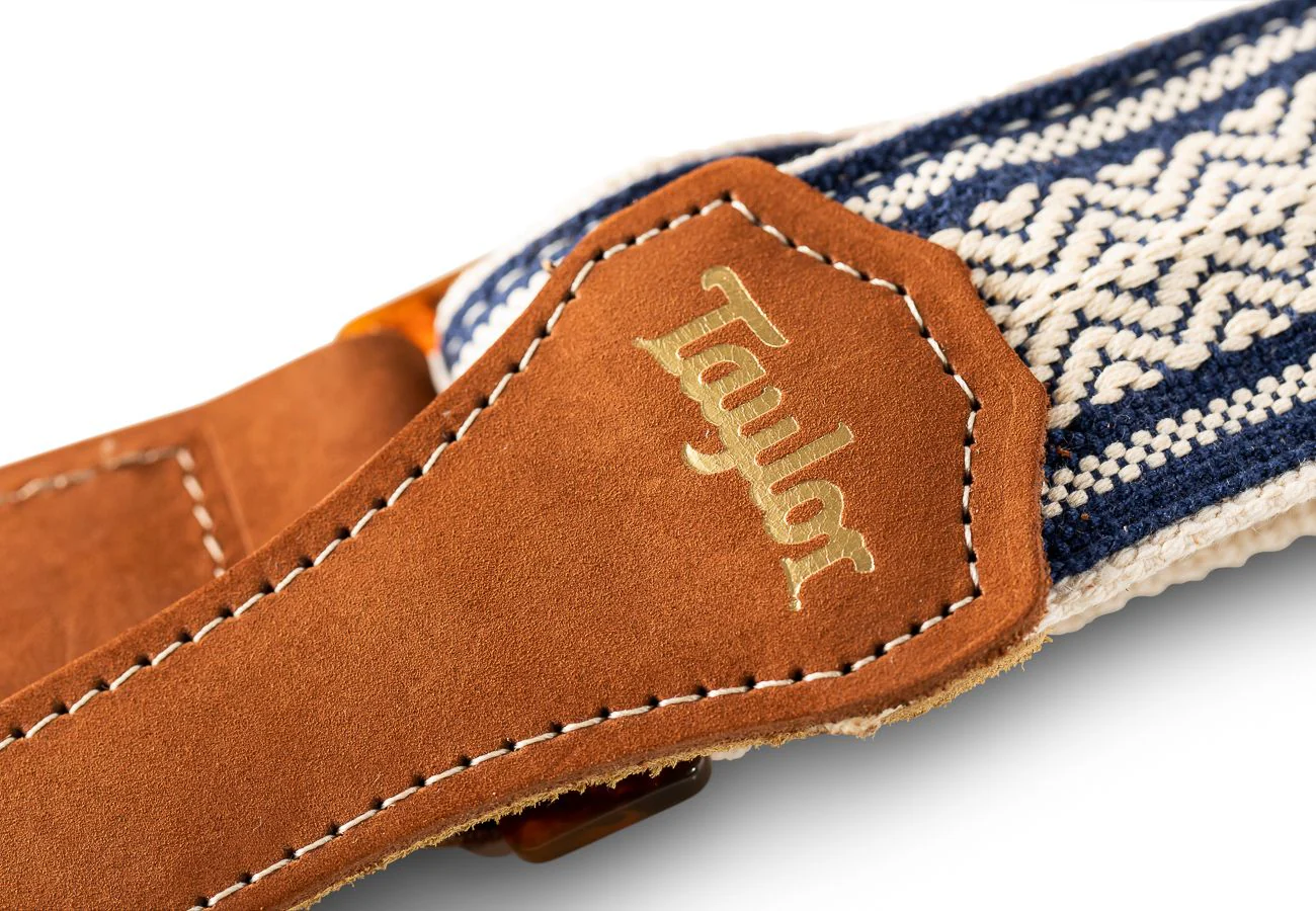 Taylor Academy Strap White/Blue Jacquard Cotton 2" - Image 3