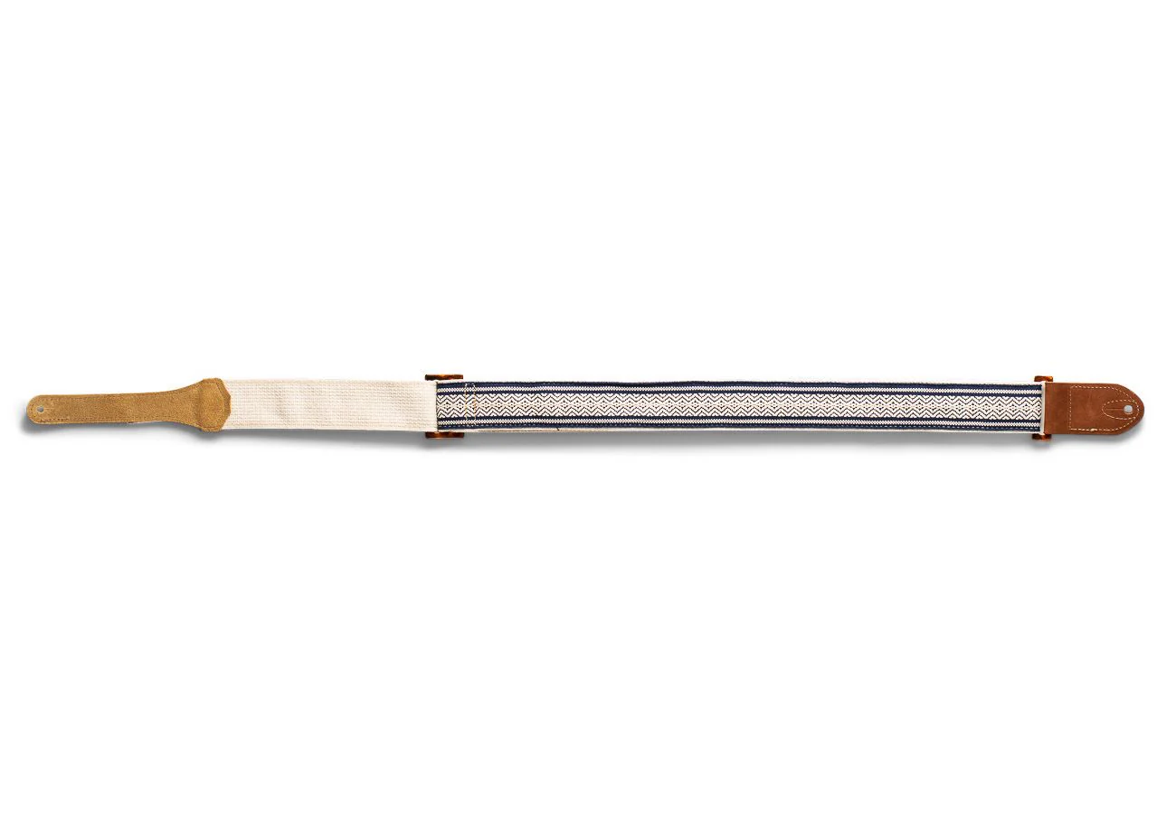 Taylor Academy Strap White/Blue Jacquard Cotton 2" - Image 6