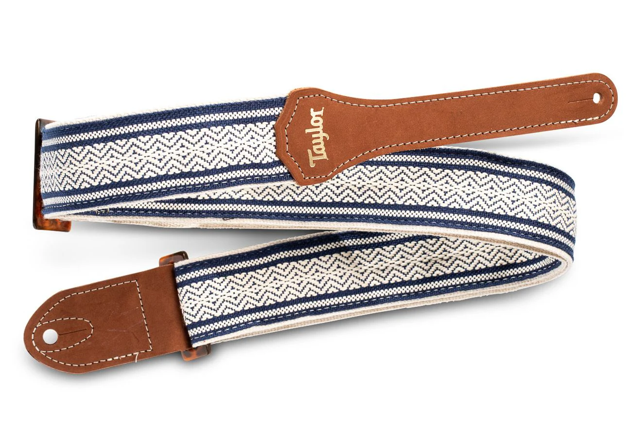Taylor Academy Strap White/Blue Jacquard Cotton 2" - Image 9