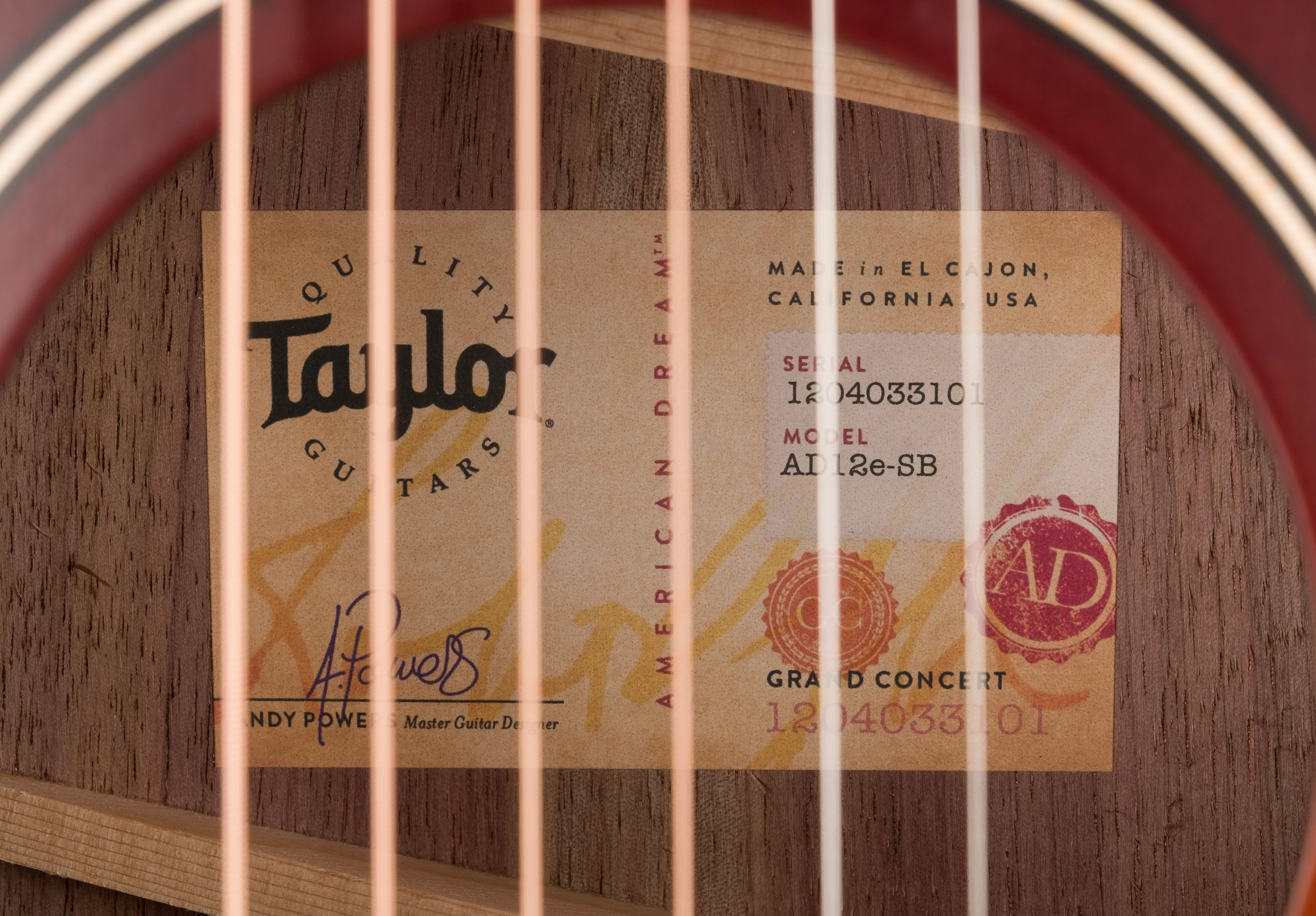 Taylor American Dream AD12e-SB Tobacco Sunburst with Aerocase - Image 12
