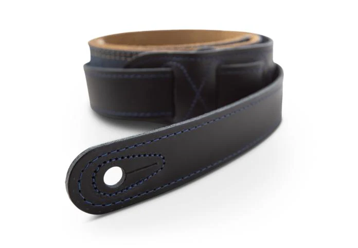 Taylor Blue Denim 2" Guitar Strap - Gold Logo - Image 5