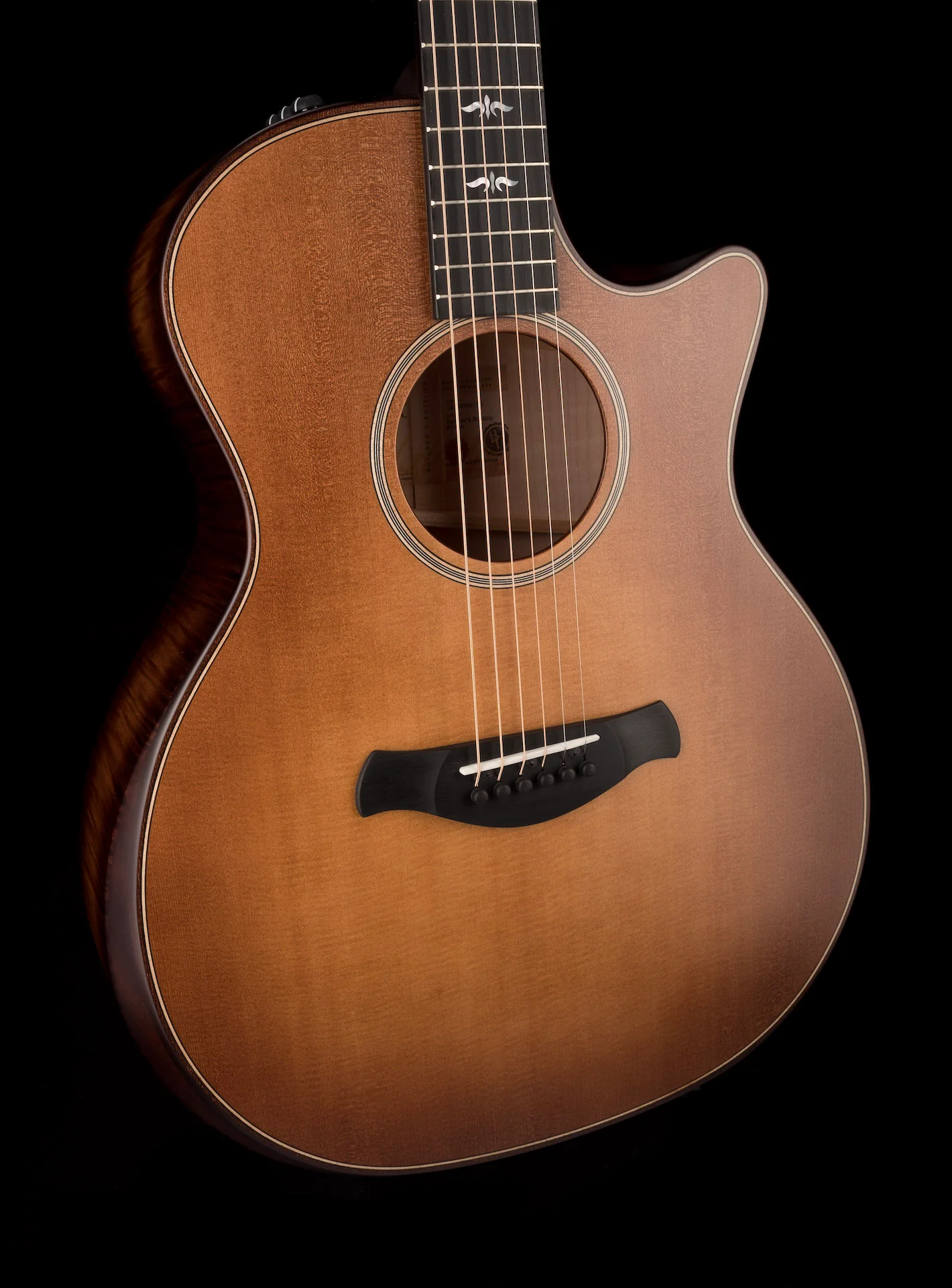 Taylor Builder's Edition 614ce Wild Honey Burst Acoustic Electric Guitar W/ Case - Demo - Image 8