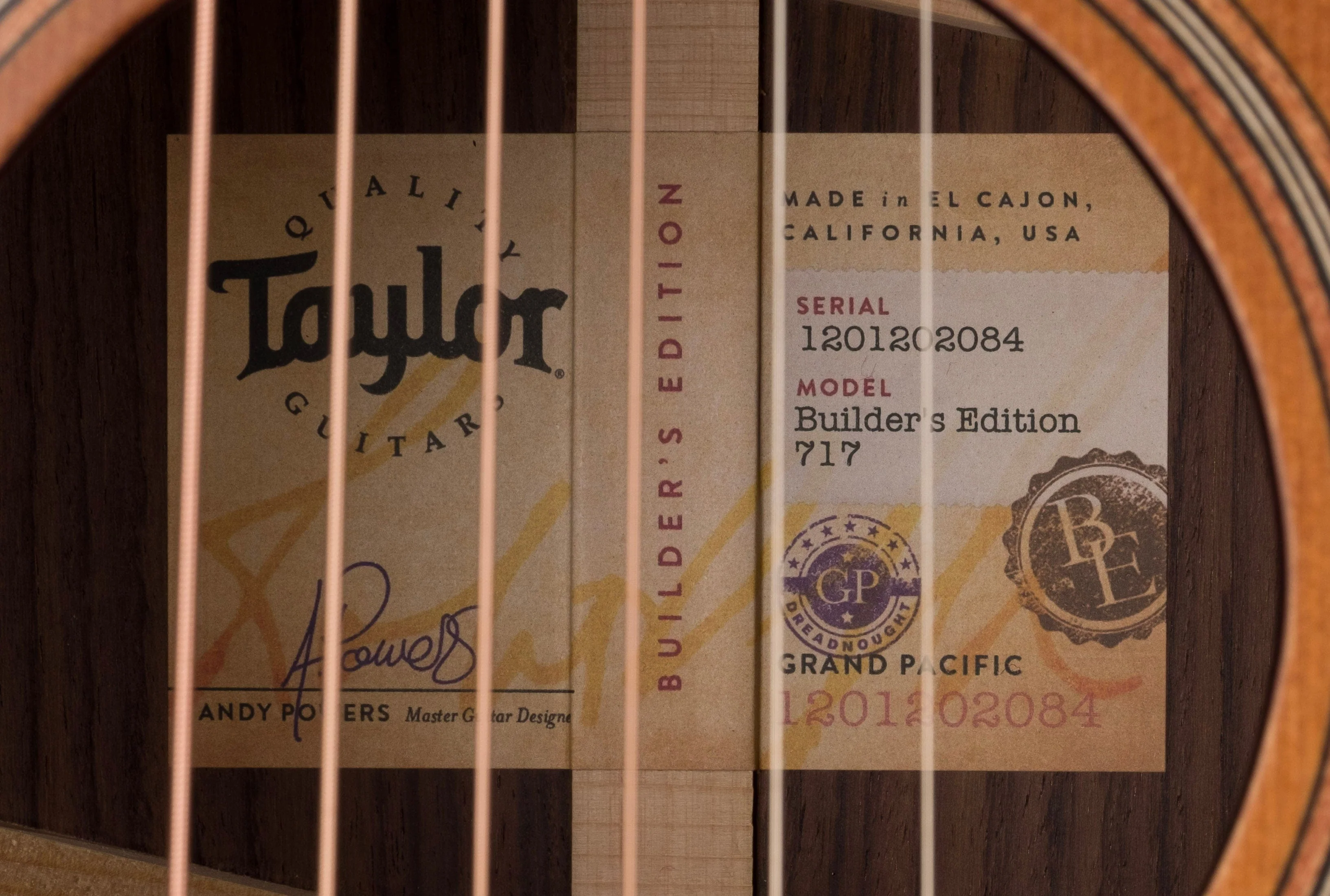 Taylor Builder's Edition 717 WHB Acoustic Guitar With Case - Image 8