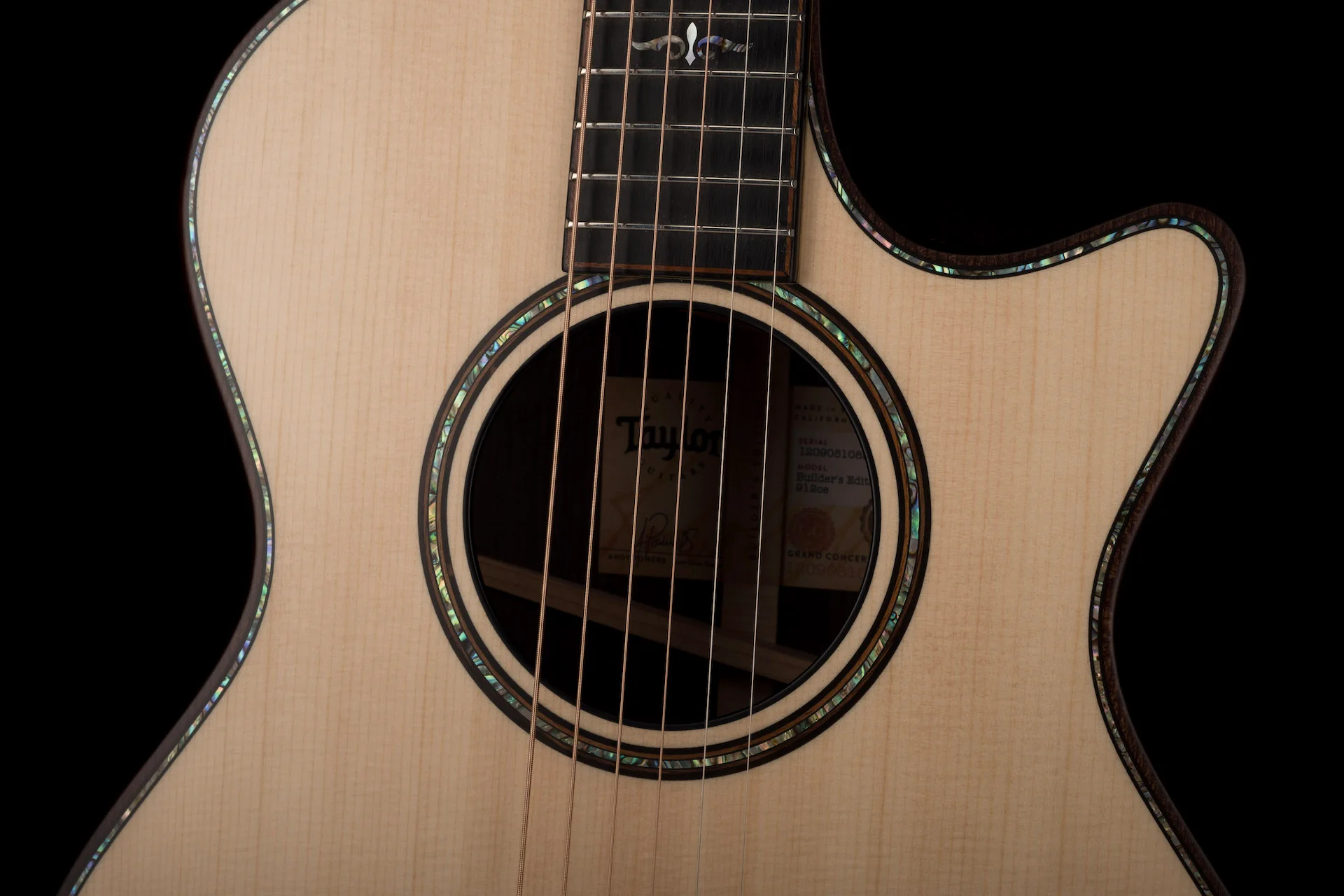 Taylor Builder's Edition 912ce Acoustic Electric Guitar With Case - Image 8
