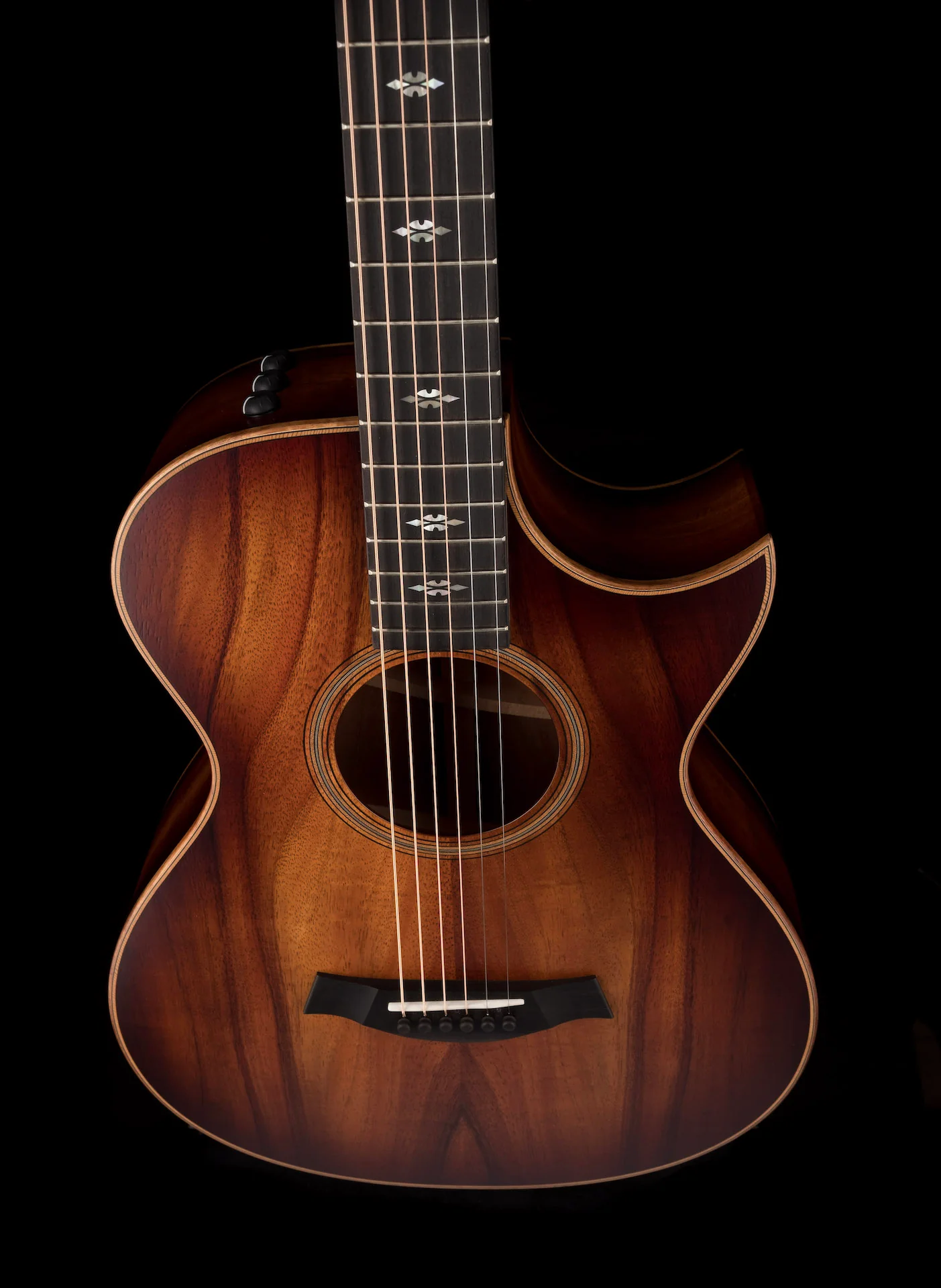 Taylor Custom Grand Concert 12-Fret Koa Shaded Edgeburst Catch # 31 with Case - Image 4