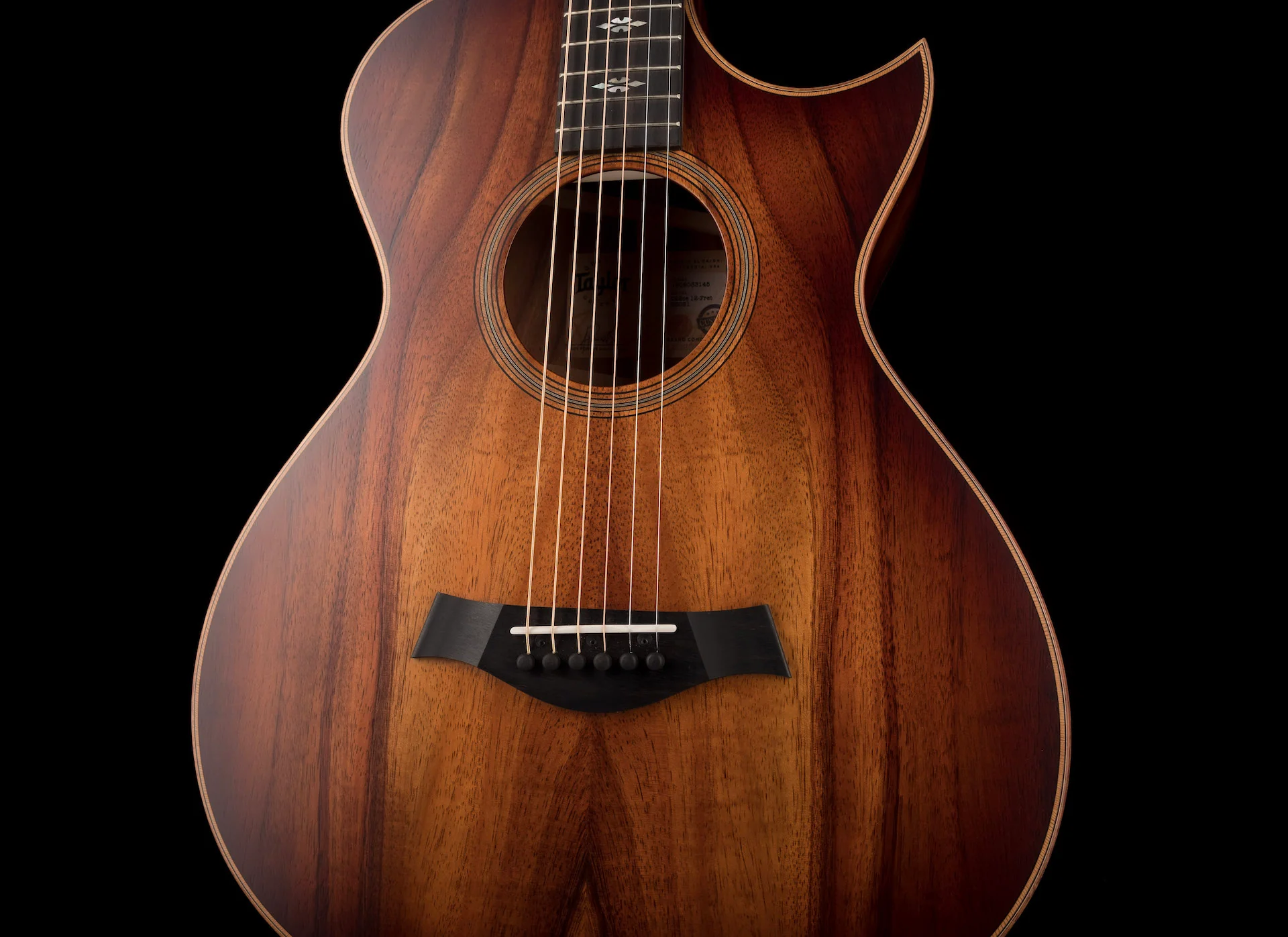 Taylor Custom Grand Concert 12-Fret Koa Shaded Edgeburst Catch # 31 with Case - Image 6