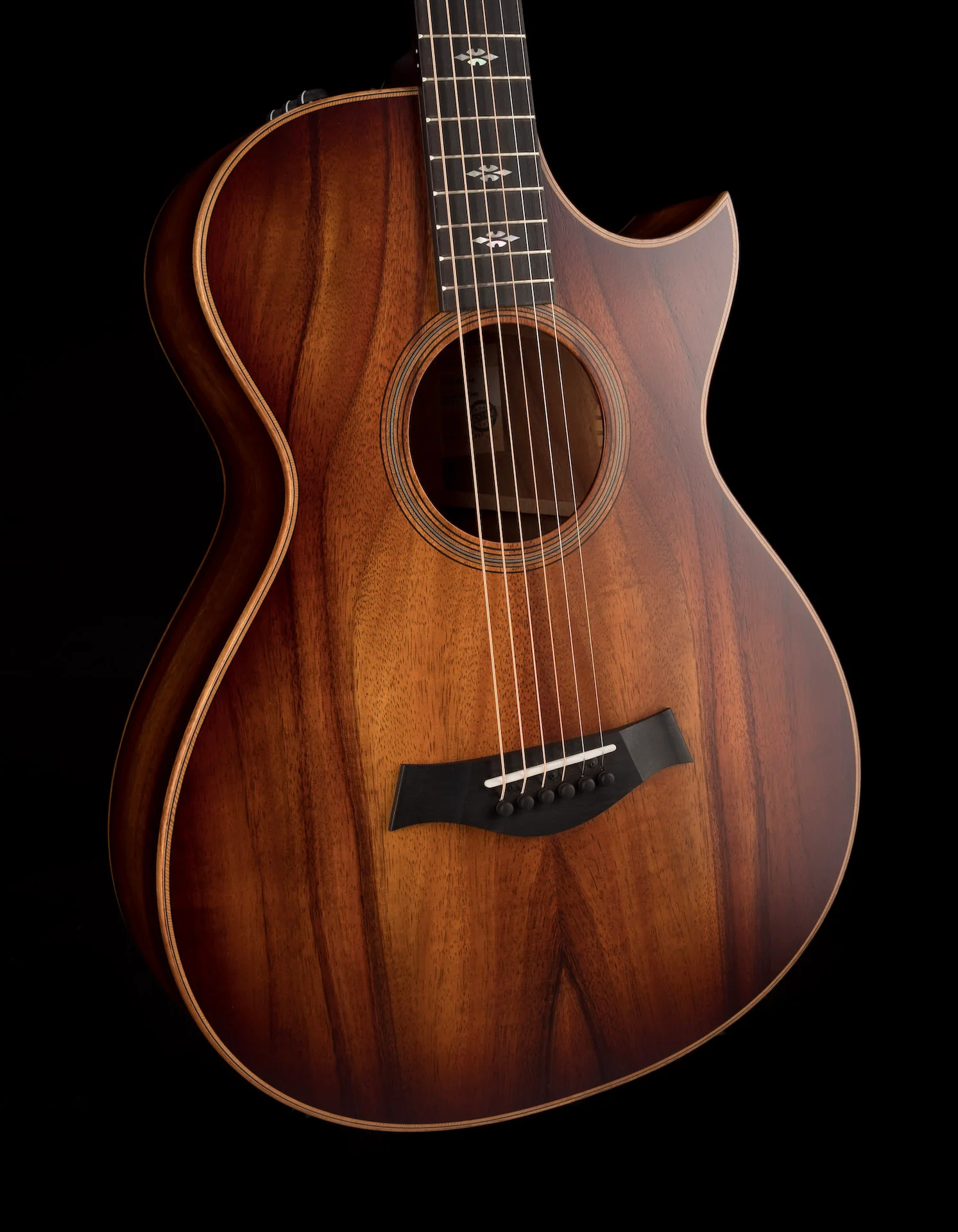 Taylor Custom Grand Concert 12-Fret Koa Shaded Edgeburst Catch # 31 with Case - Image 8
