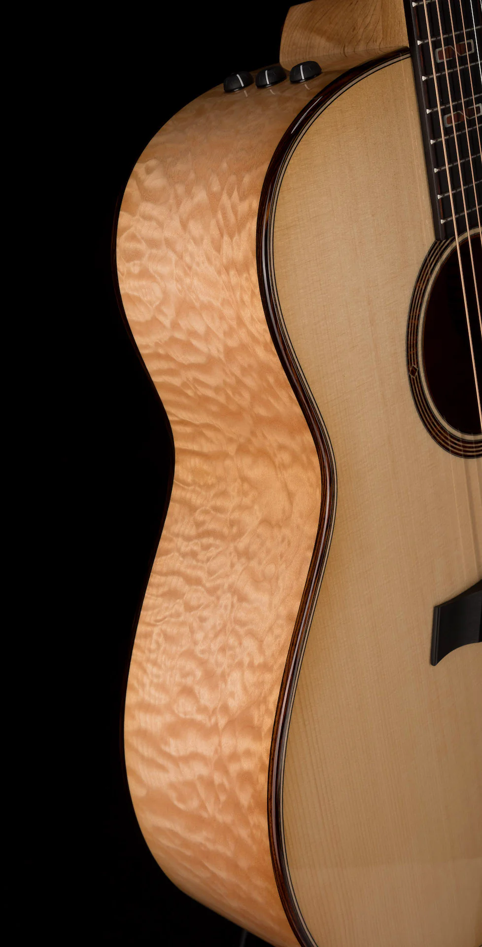 Taylor Custom Grand Orchestra Quilted Big Leaf Maple and Lutz Spruce Catch # 30 With Case - Image 10