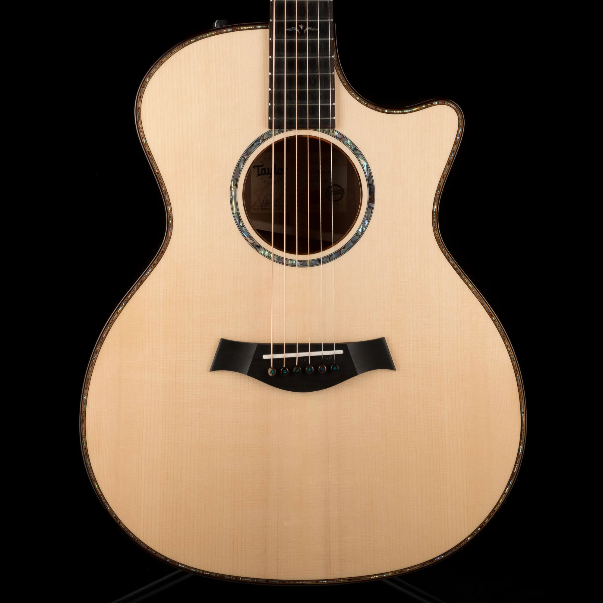 Taylor Custom Grand Auditorium Adirondack Spruce and Tasmanian Blackwood Natural With Case