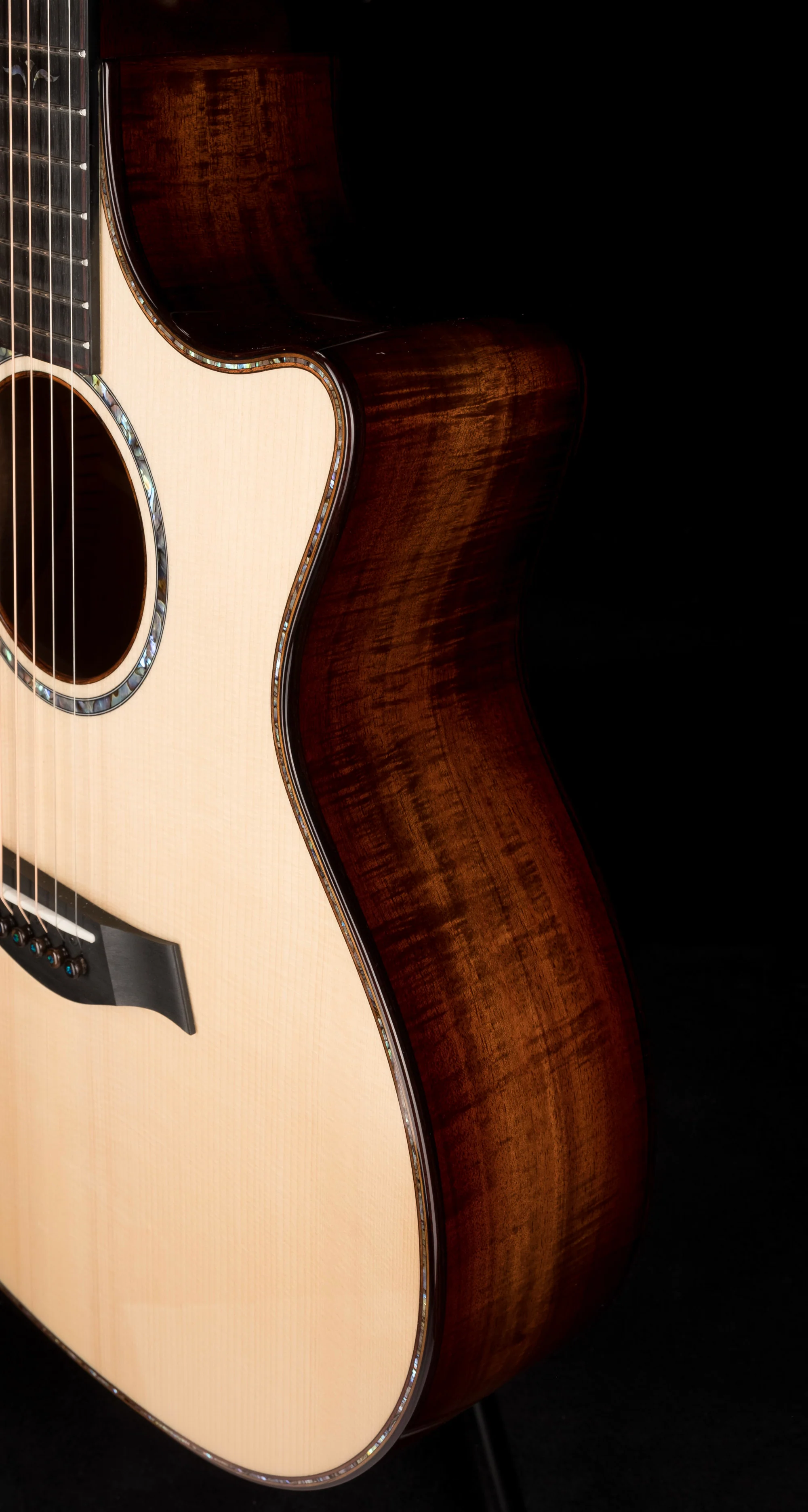 Taylor Custom Grand Auditorium Adirondack Spruce and Tasmanian Blackwood Natural With Case - Image 11