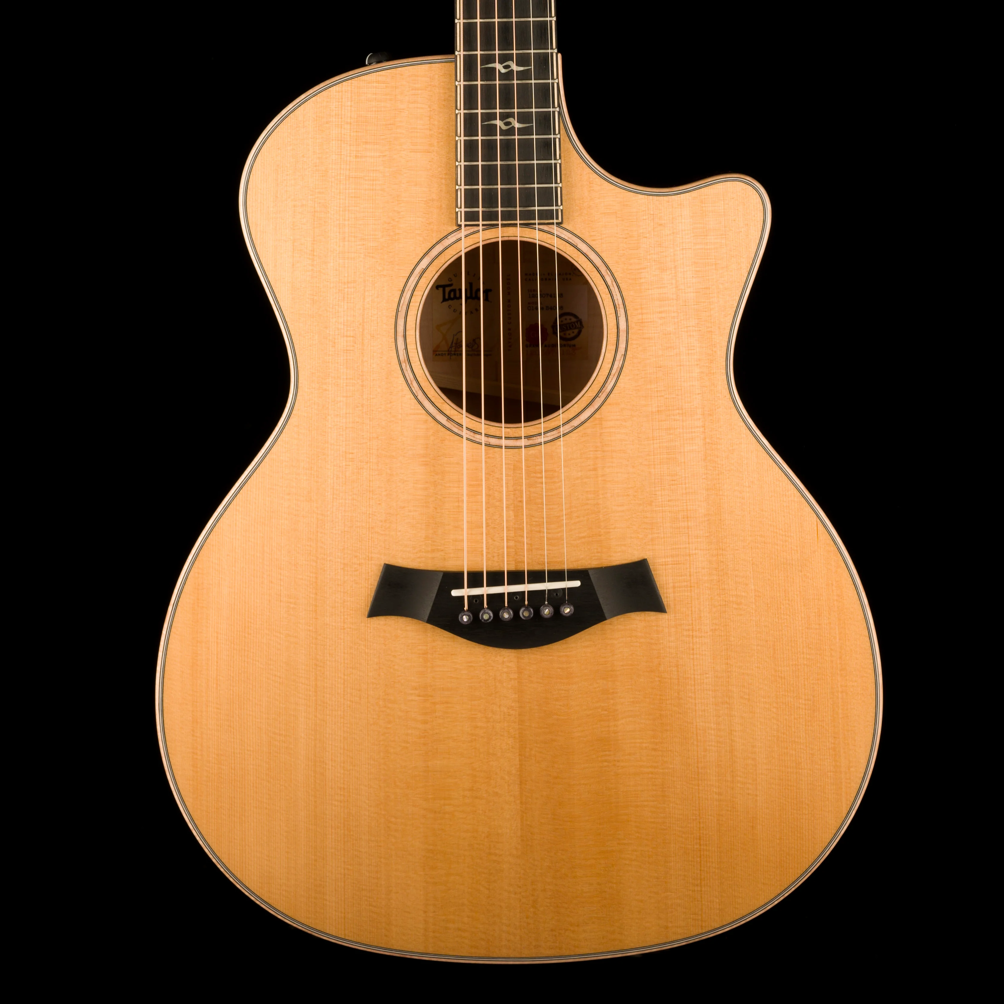 Taylor Custom Grand Auditorium C14ce Big Leaf Maple Natural Catch # 8