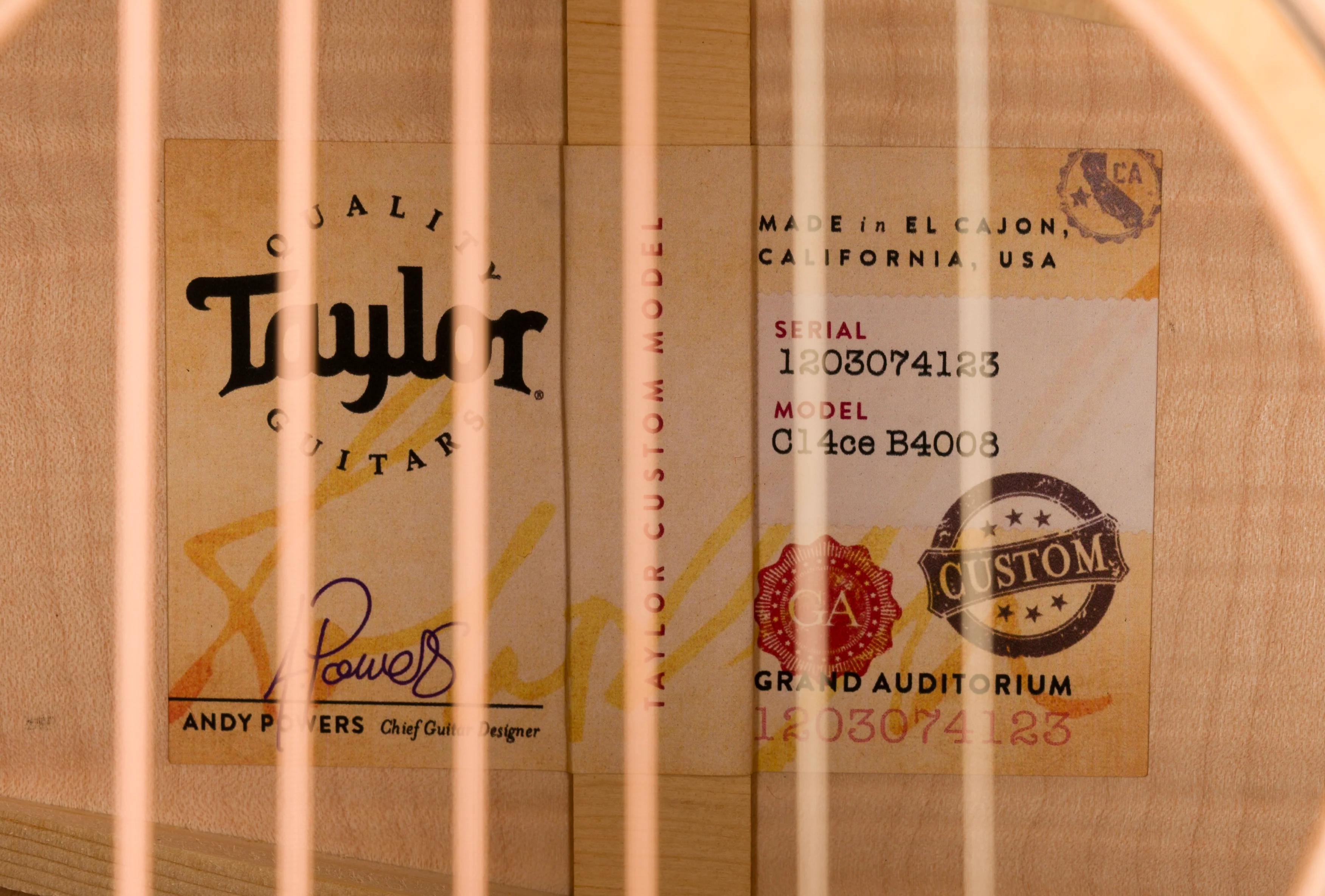 Taylor Custom Grand Auditorium C14ce Big Leaf Maple Natural Catch # 8 - Image 13