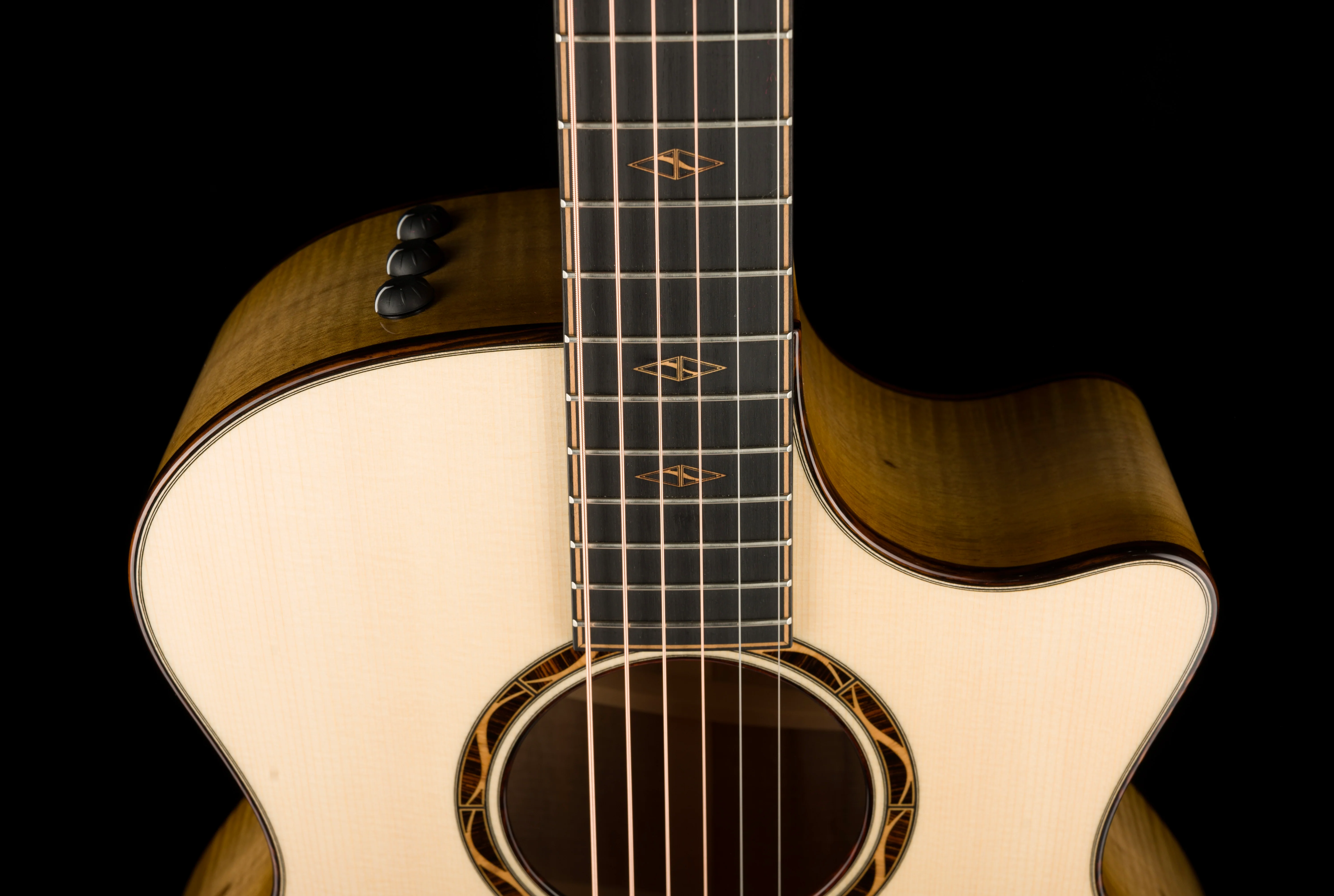 Taylor Custom Grand Auditorium C14ce Figured Myrtlewood Catch # 1 With Case - Image 4