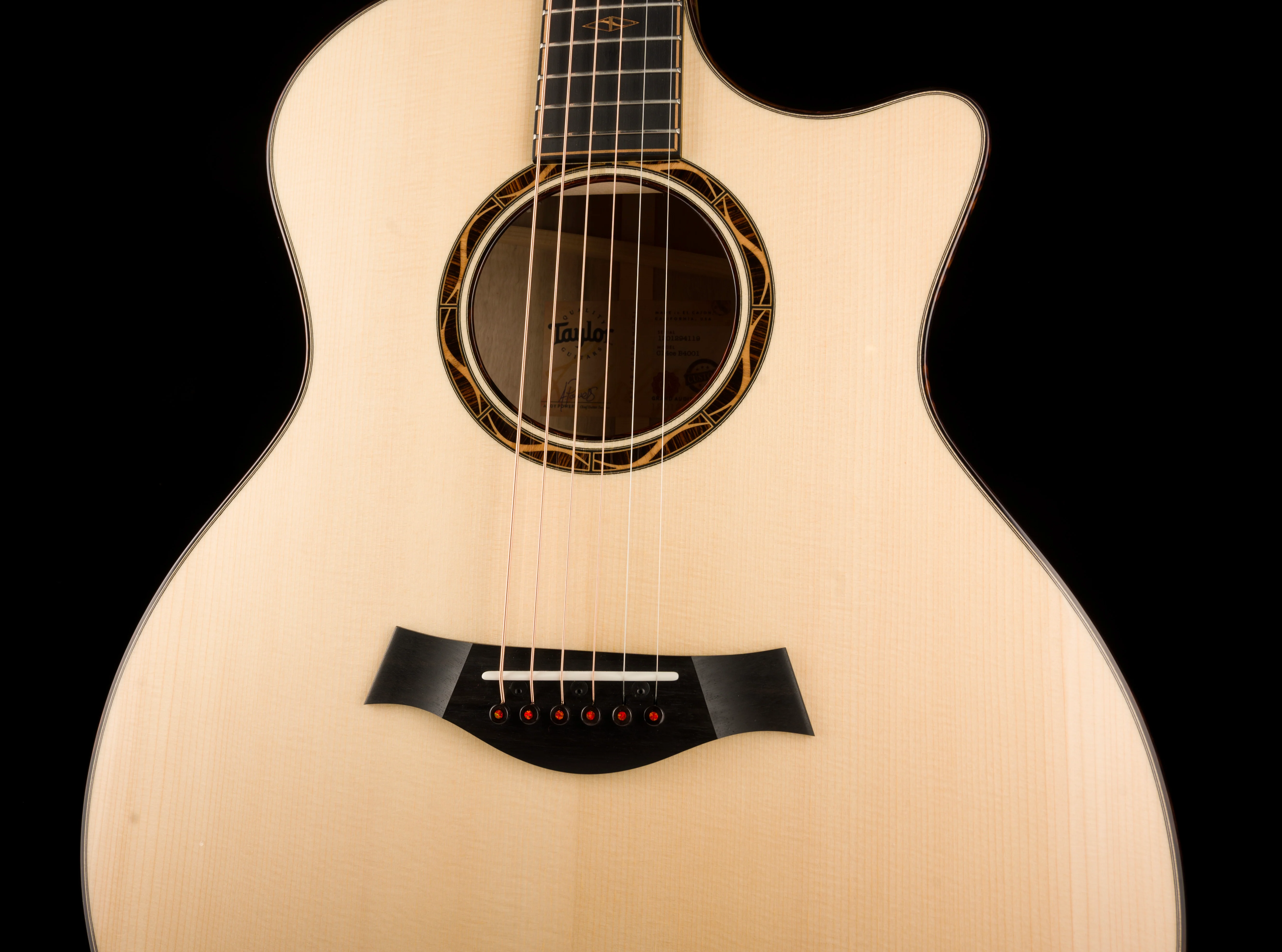 Taylor Custom Grand Auditorium C14ce Figured Myrtlewood Catch # 1 With Case - Image 7