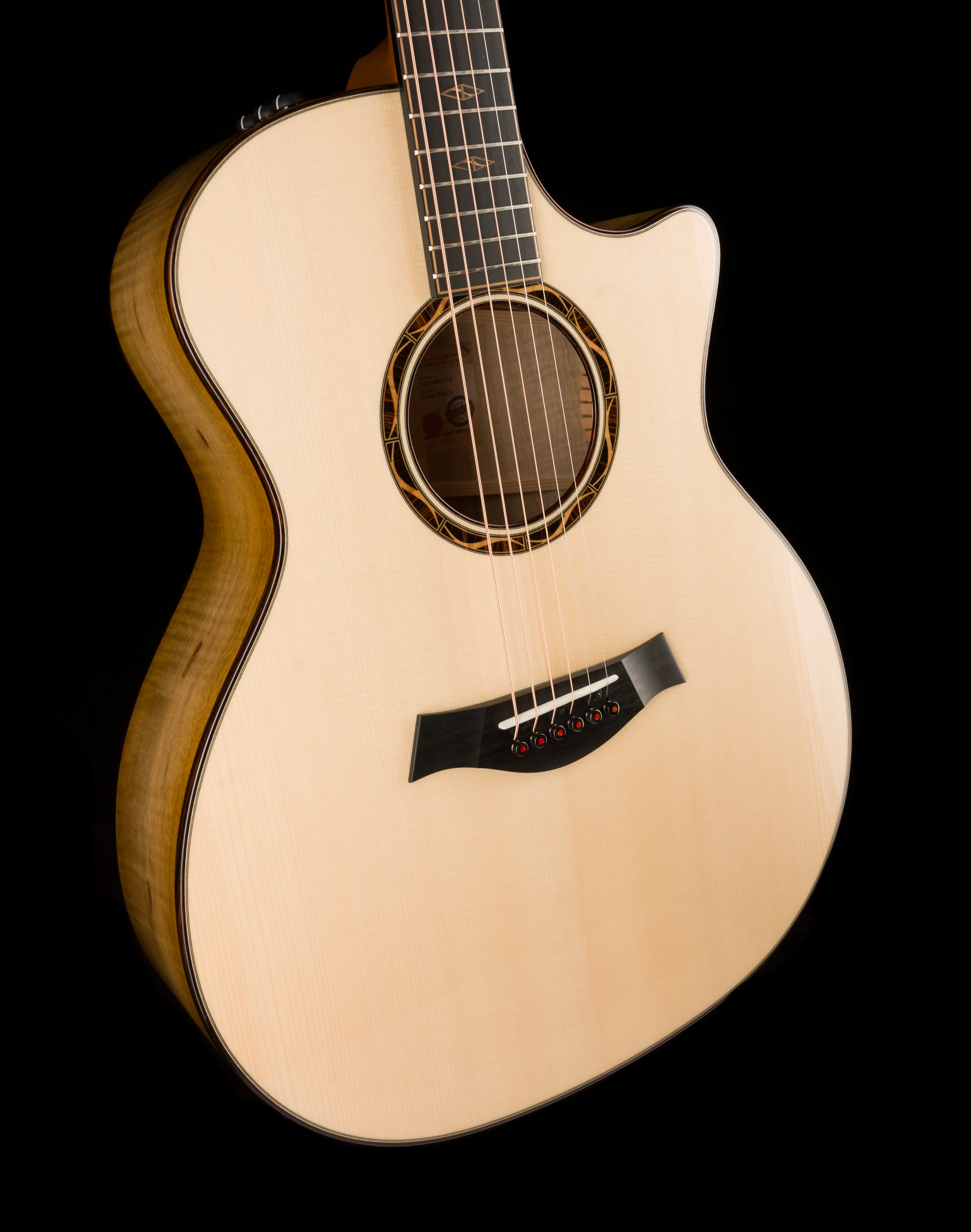 Taylor Custom Grand Auditorium C14ce Figured Myrtlewood Catch # 1 With Case - Image 9