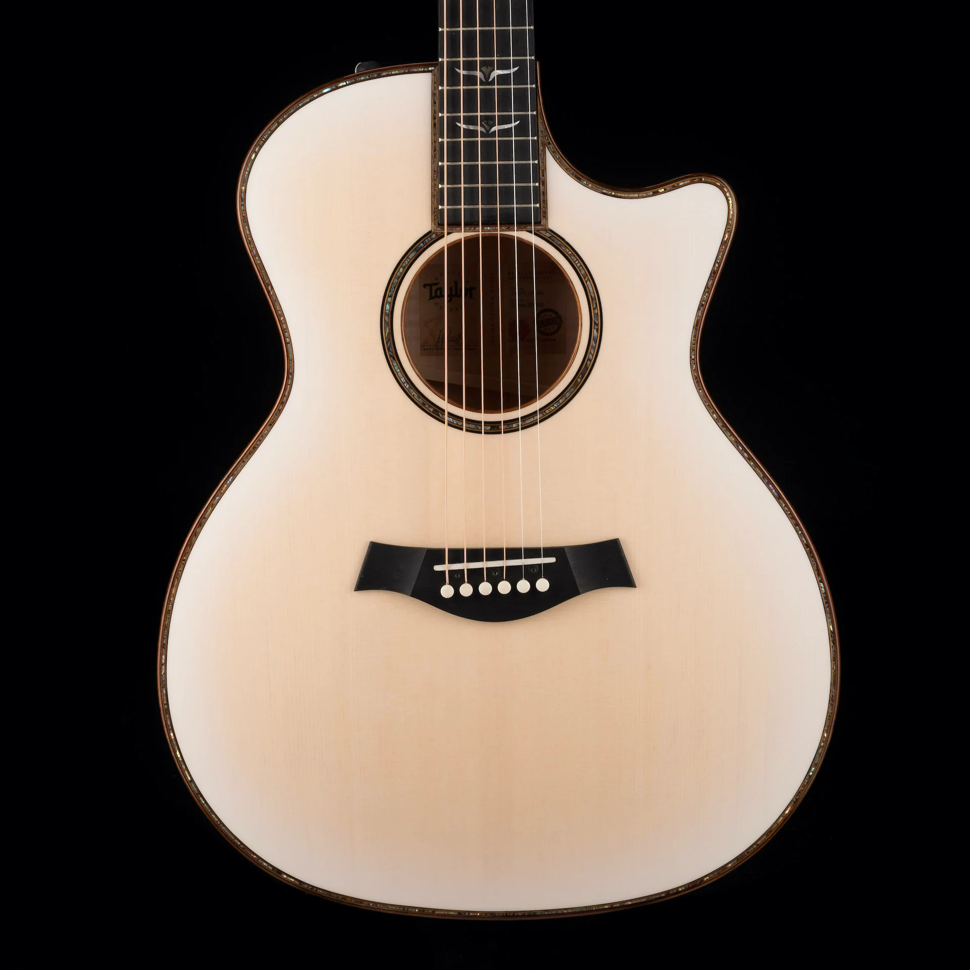 Taylor Custom Grand Auditorium C14ce Whitepearl Burst Catch Event # 22 With Case
