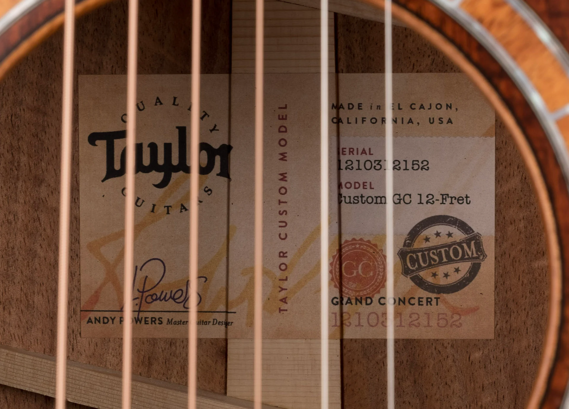 Taylor Custom Catch Event Grand Concert 12 Fret Figured Blackwood - Catch Event # 37 with Case - Image 12