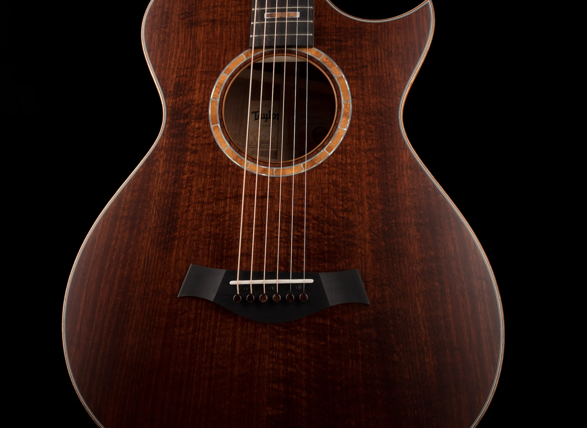 Taylor Custom Catch Event Grand Concert 12 Fret Figured Blackwood - Catch Event # 37 with Case - Image 6
