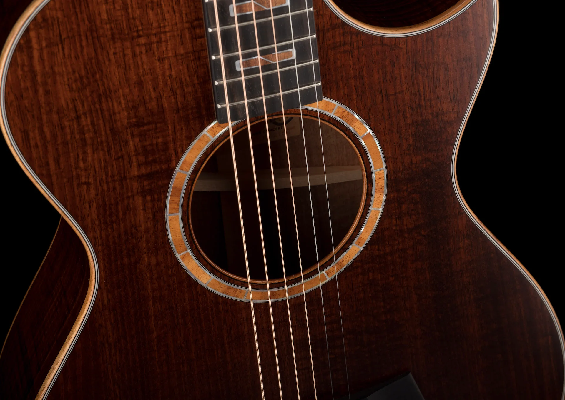 Taylor Custom Catch Event Grand Concert 12 Fret Figured Blackwood - Catch Event # 37 with Case - Image 7