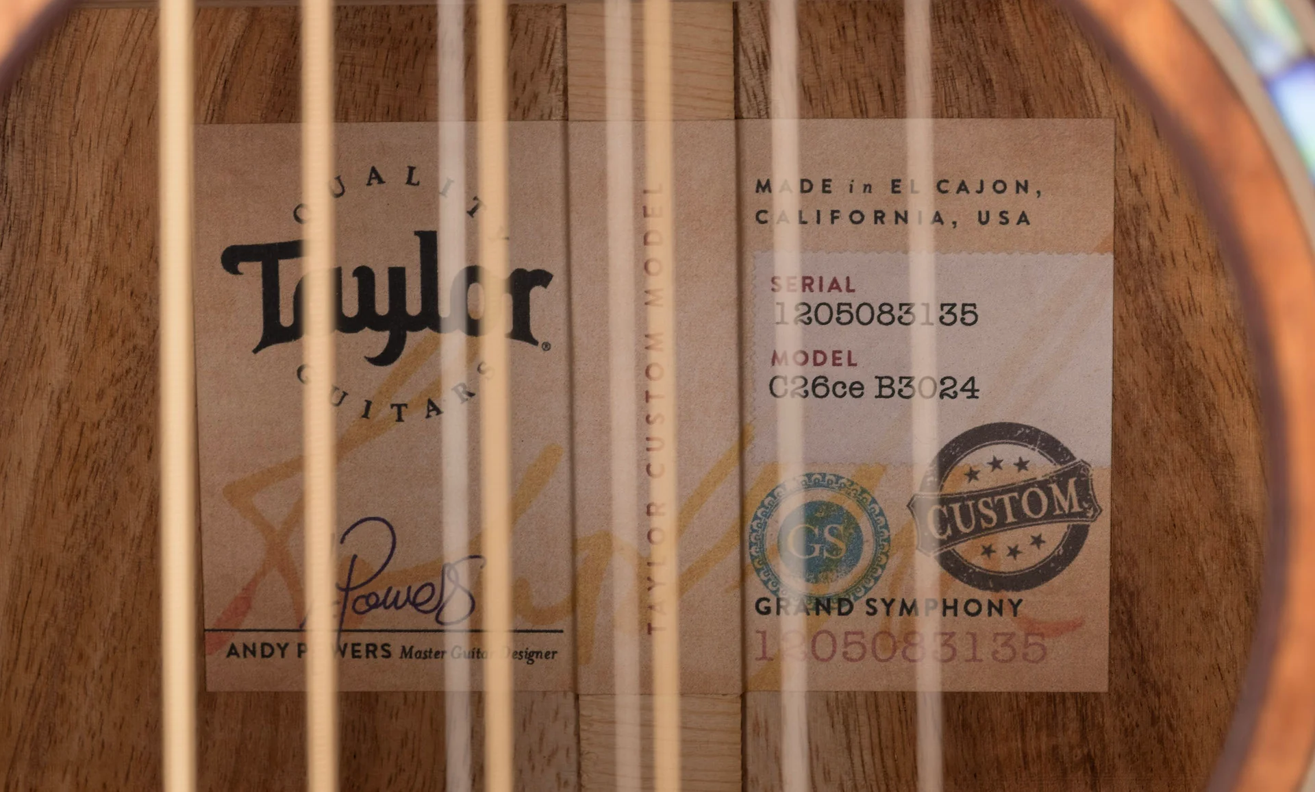 Taylor Custom Grand Symphony 8-String Baritone C26ce Koa - Catch Event # 24 - with Case - Image 11