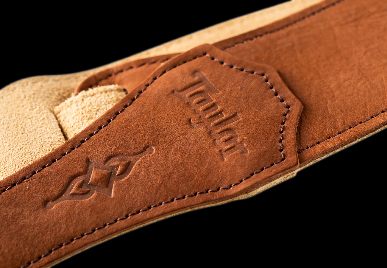 Taylor Gemstone Strap Sanded Suede Medium Brown 2.5" - Image 7