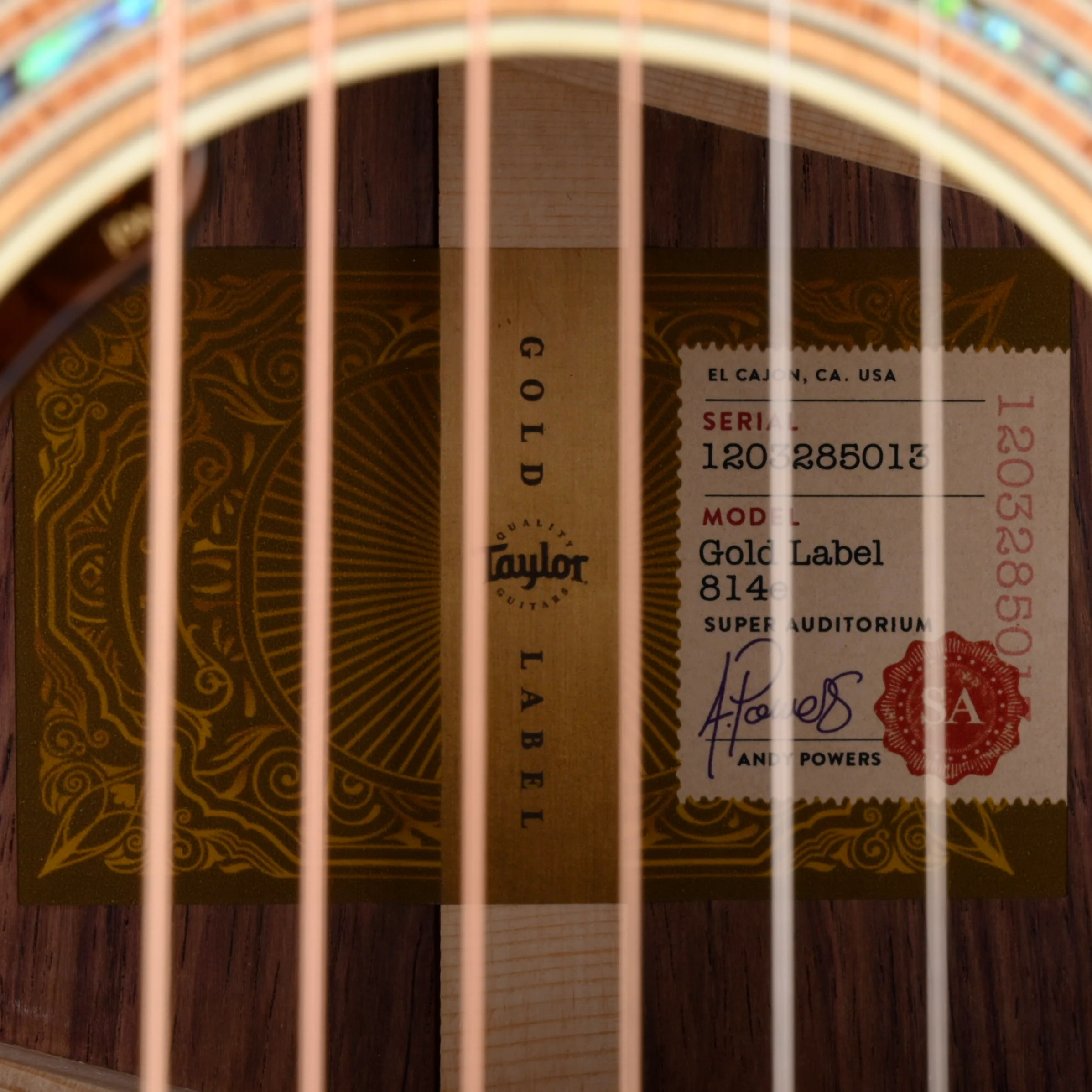 Taylor Gold Label 814e Honduran Rosewood Natural with Case - Image 9