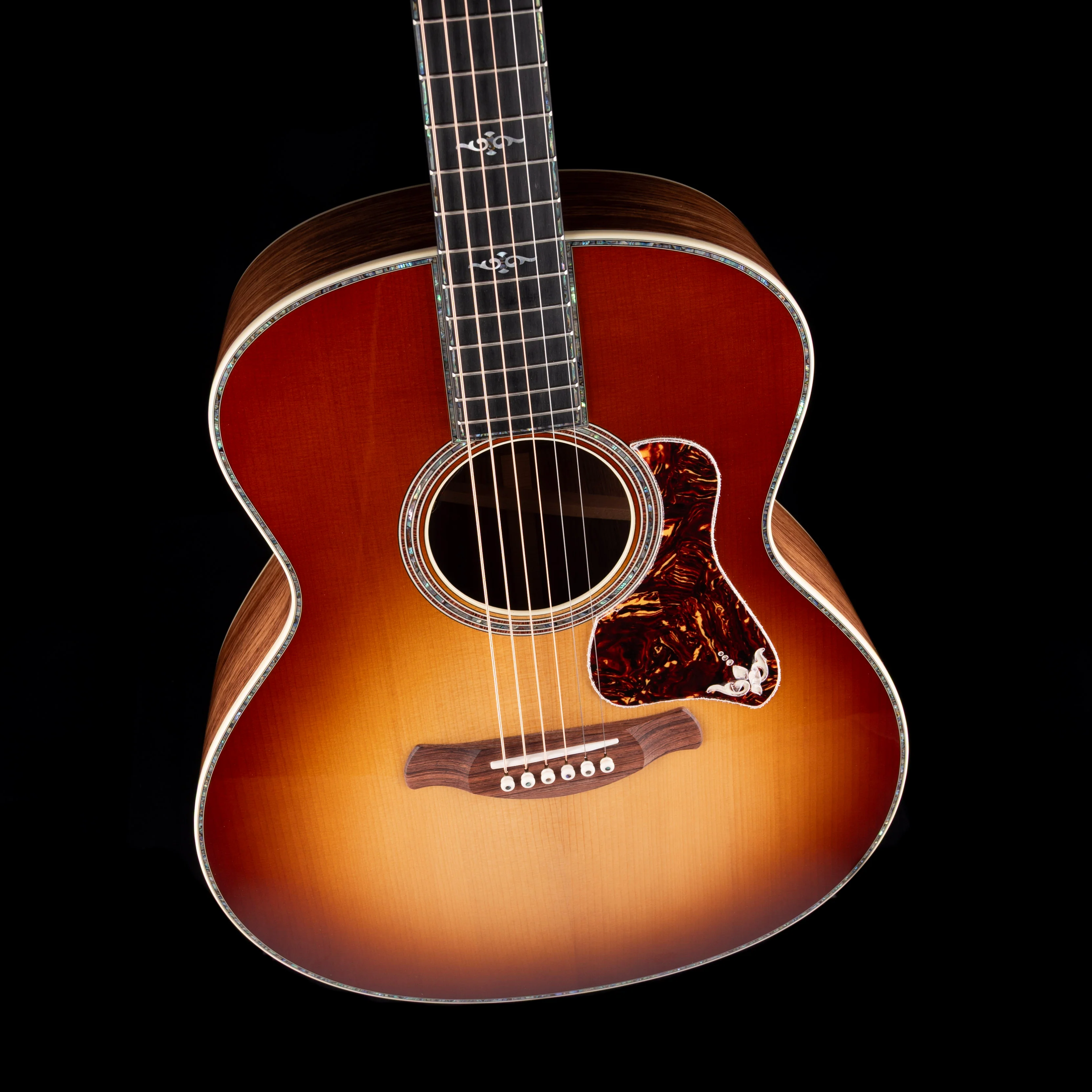 Taylor Gold Label 914e Teardrop Sunburst Acoustic Electric Guitar with Case - Image 4