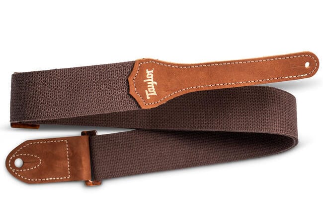 Taylor GS Mini Strap Chocolate Brown Cotton 2"