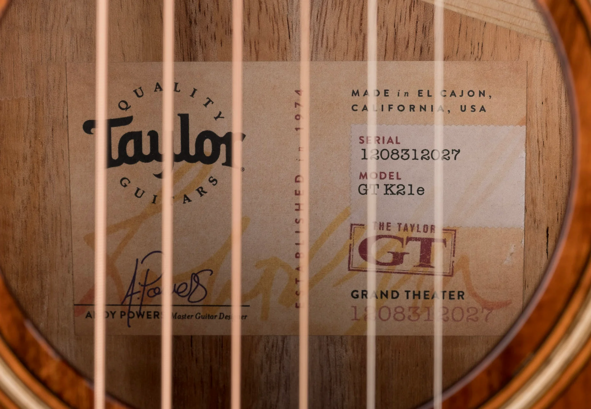 Taylor GT K21e Grand Theater Hawaiian Koa Acoustic Electric Guitar With Aerocase - Demo - Image 14