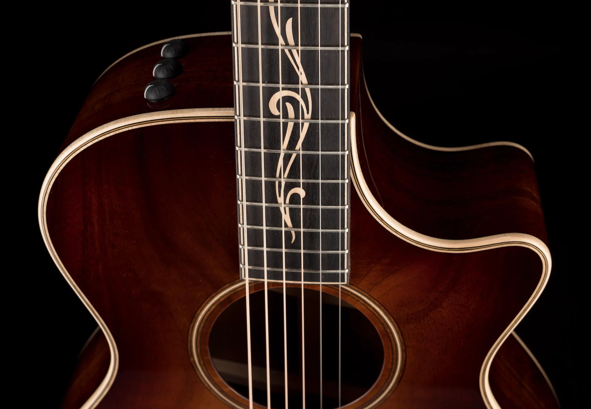 Taylor K22ce 12-Fret Grand Concert Cutaway Hawaiian Koa Acoustic Electric Guitar With Case - Demo - Image 4