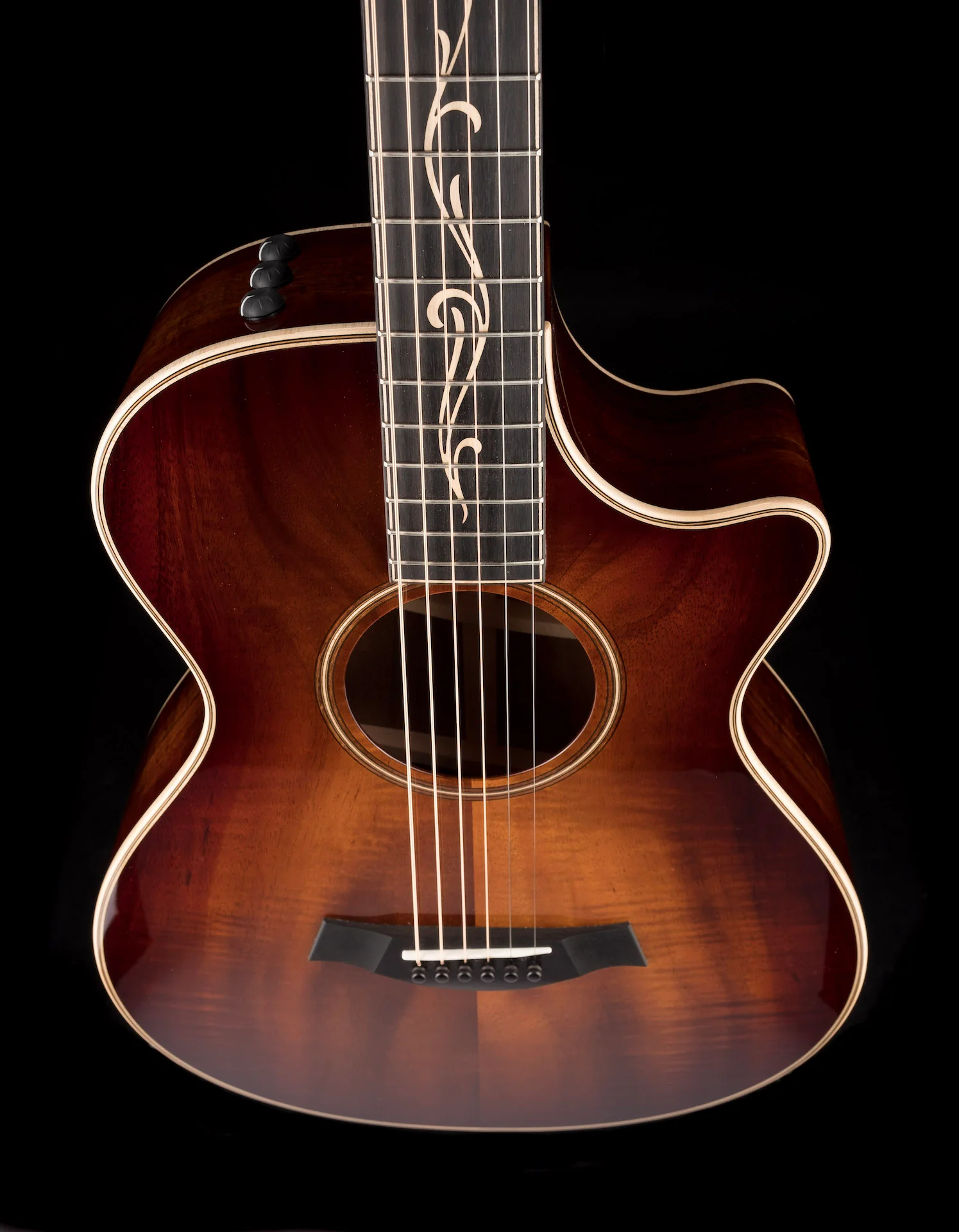 Taylor K22ce 12-Fret Grand Concert Cutaway Hawaiian Koa Acoustic Electric Guitar With Case - Demo - Image 5