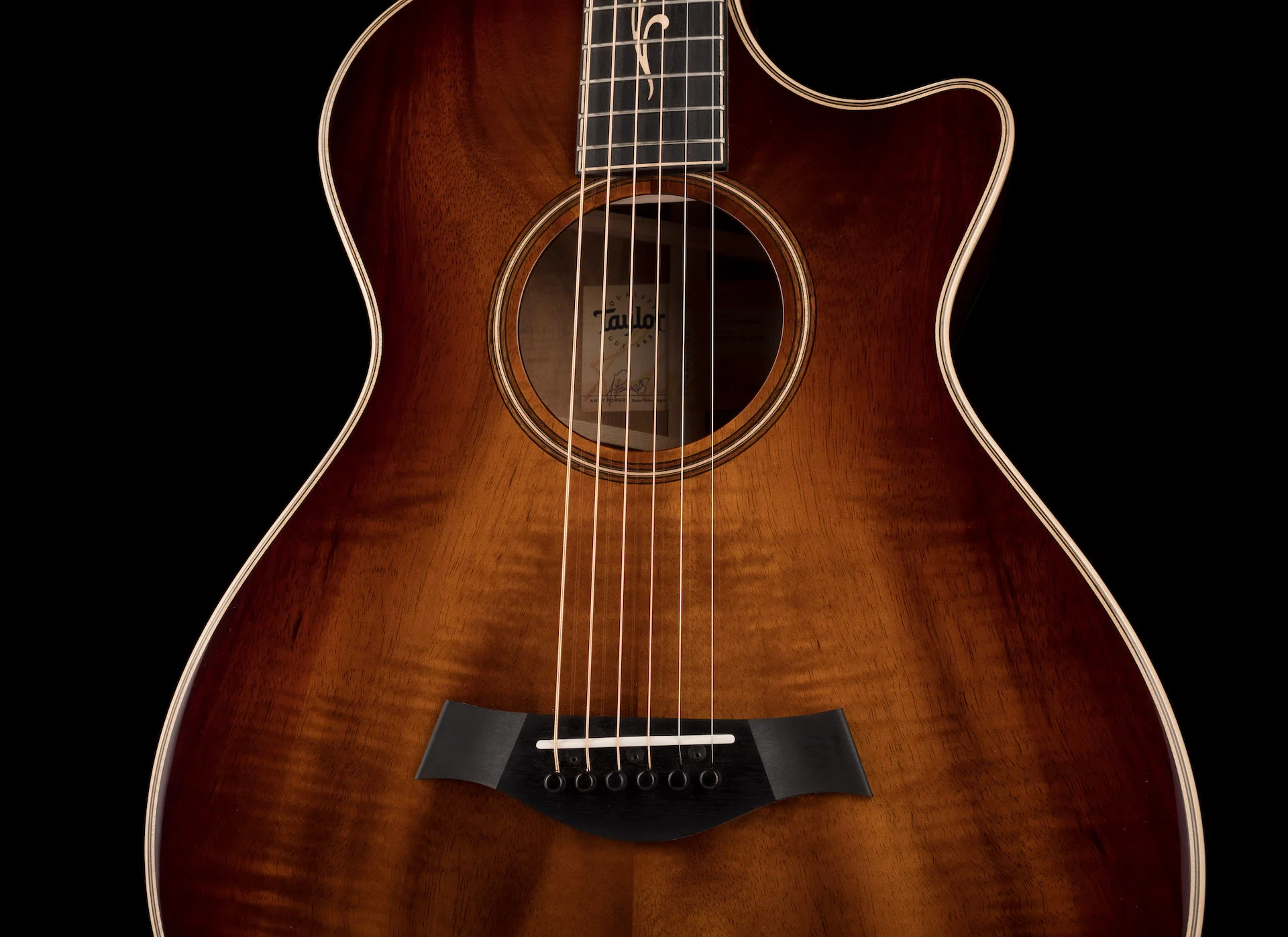 Taylor K22ce 12-Fret Grand Concert Cutaway Hawaiian Koa Acoustic Electric Guitar With Case - Demo - Image 7