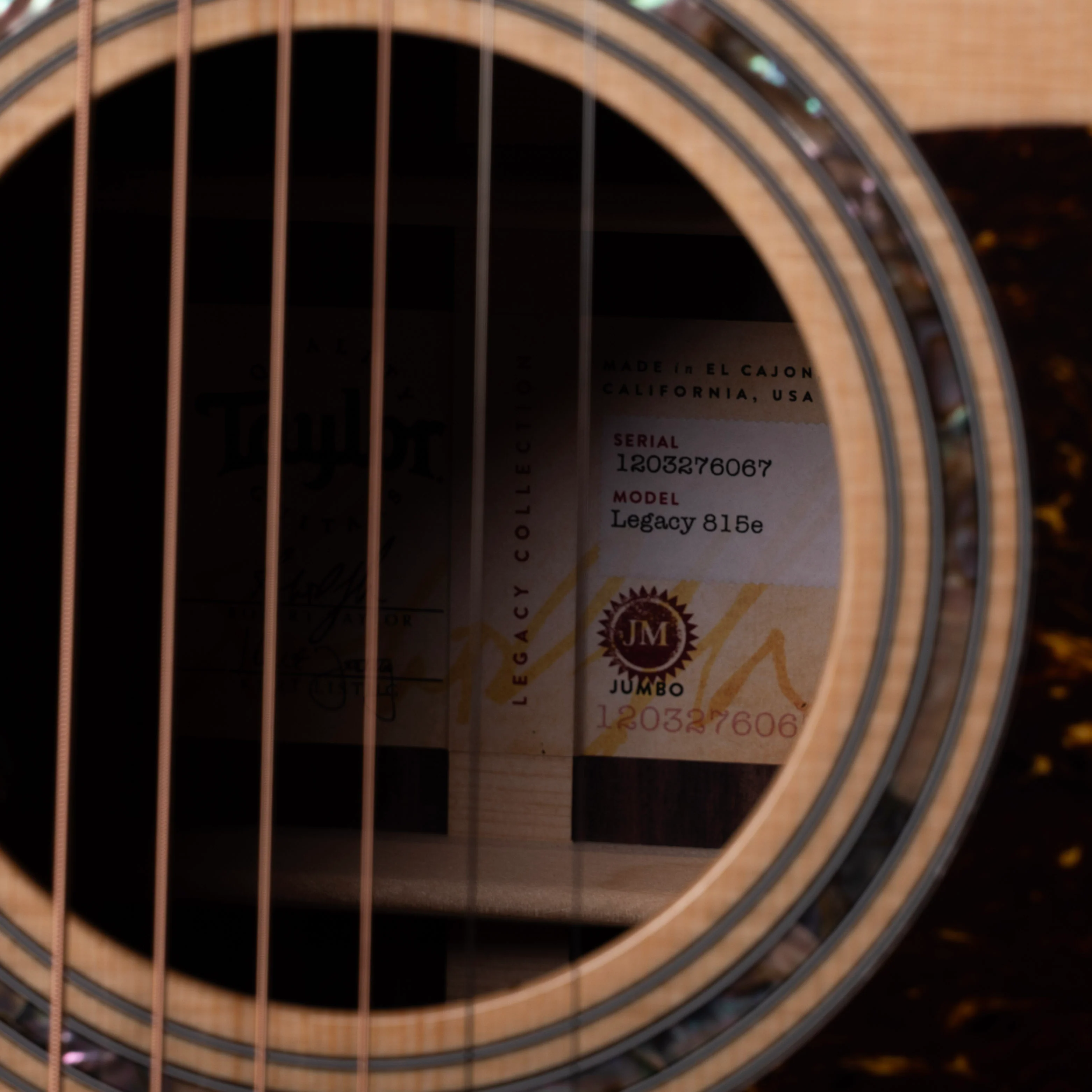 Taylor Legacy 815e Acoustic Electric Guitar With Case - Image 8