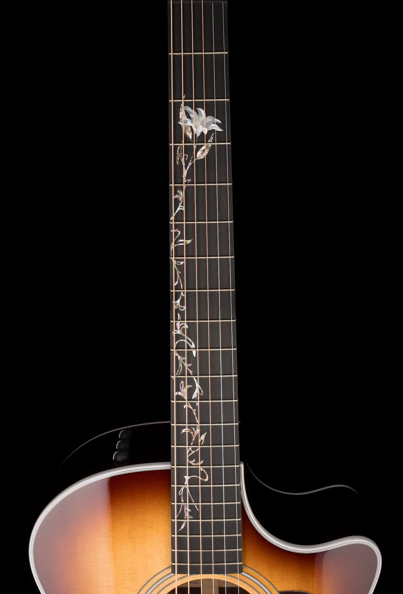 Taylor Limited Edition 414ce-R Lily & Vine Tobacco Shaded Edgeburst with Case - Only 100 Made - Image 13