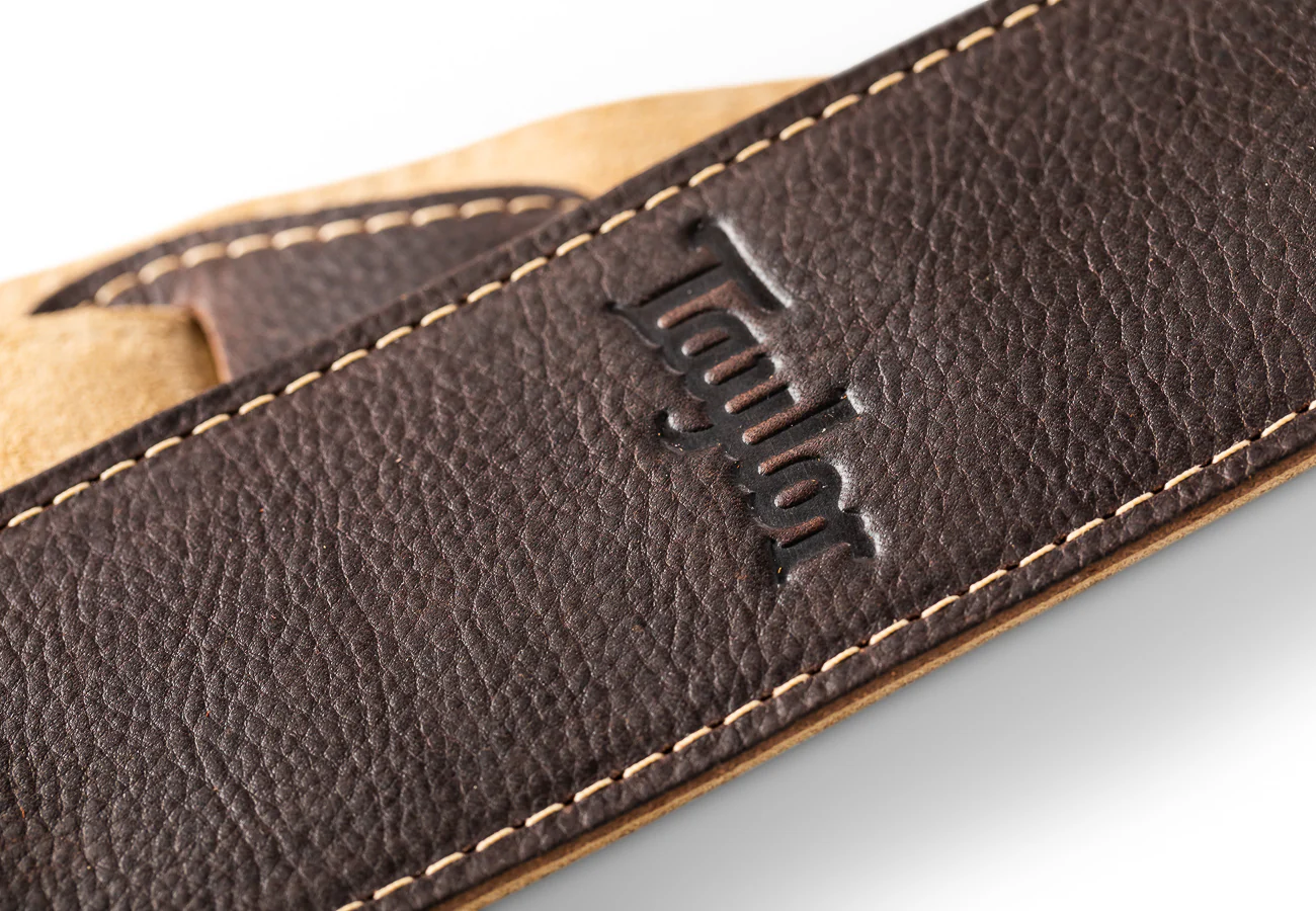 Taylor Strap Chocolate Brown Leather Suede Back 2.5" - Image 2