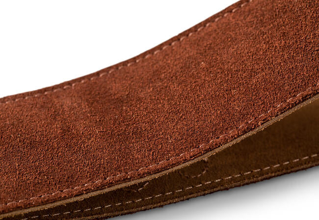 Taylor Strap Embroidered Suede Chocalate Brown 2.5" - Image 3