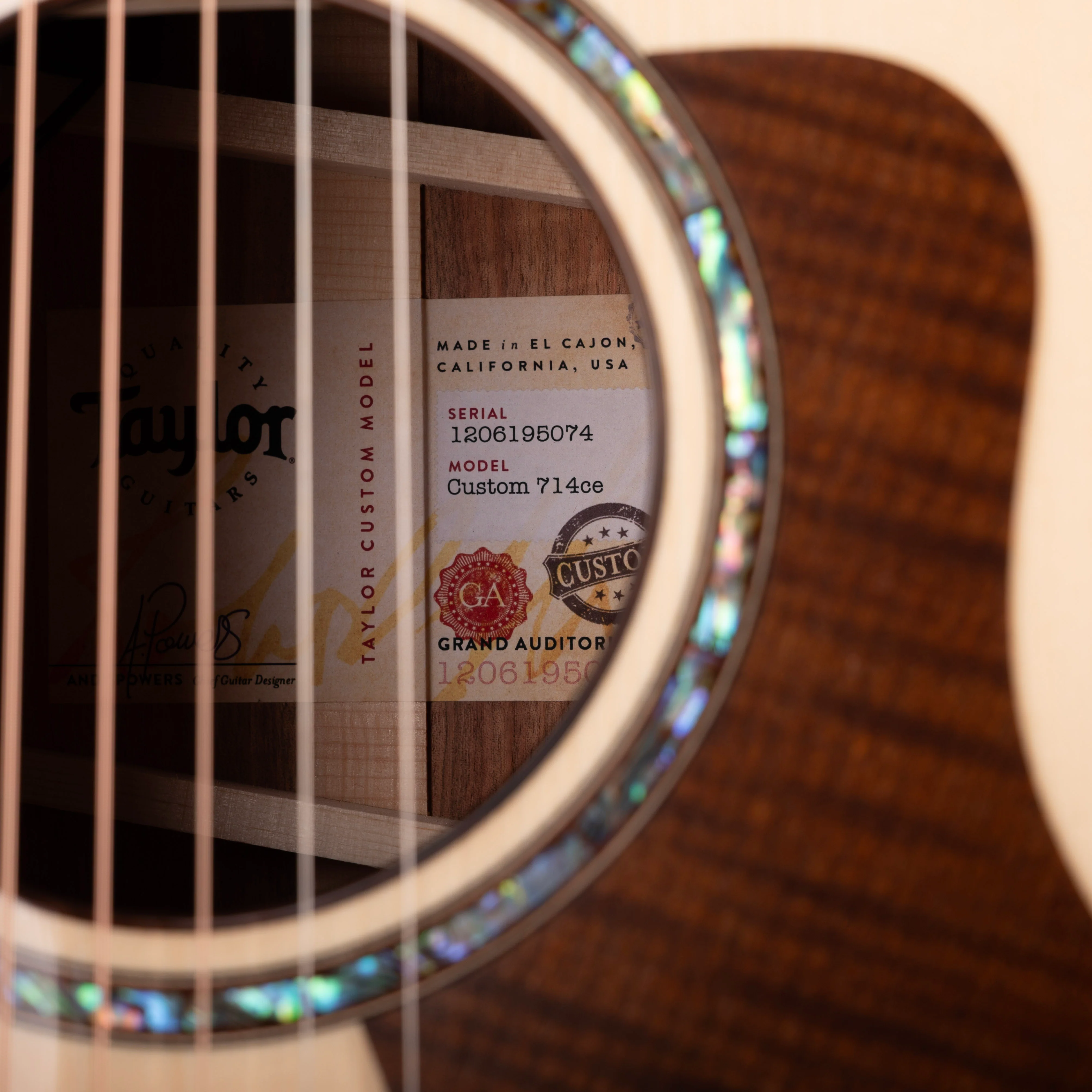 Taylor Truetone Custom Select 714ce Koa with Engelmann Spruce Natural With Case - Image 7