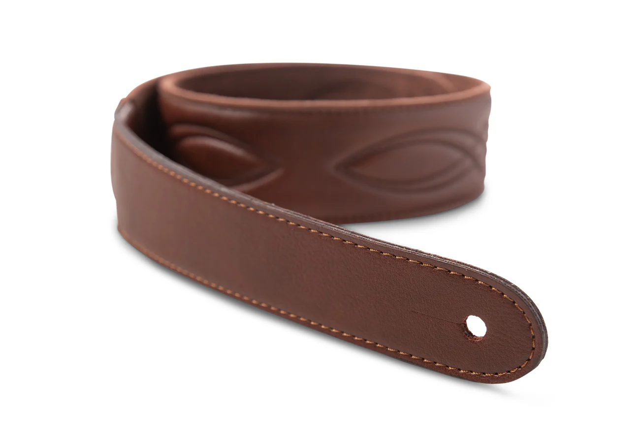 Taylor 2" Vegan Leather Guitar Strap - Medium Brown - Image 4