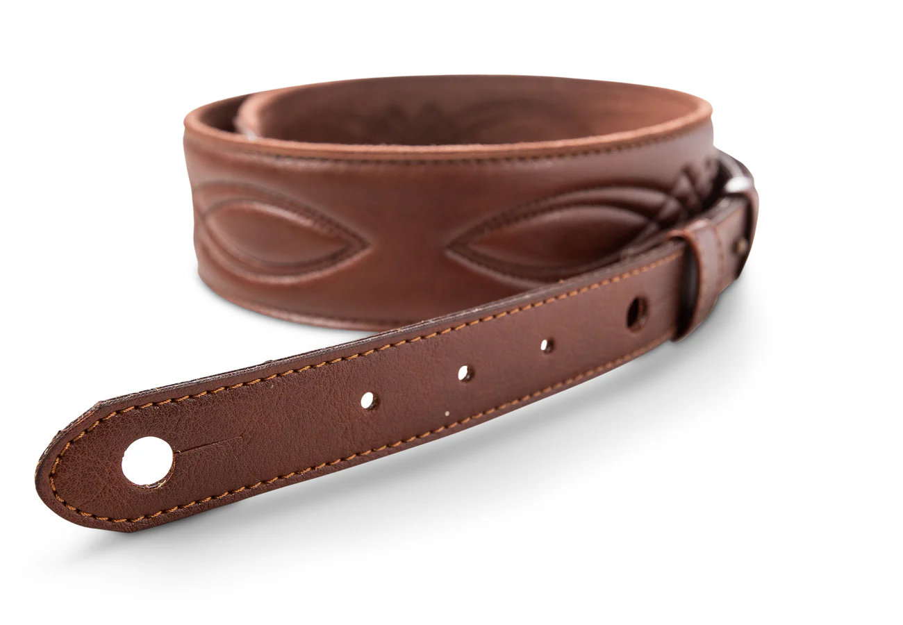 Taylor 2" Vegan Leather Guitar Strap - Medium Brown - Image 5