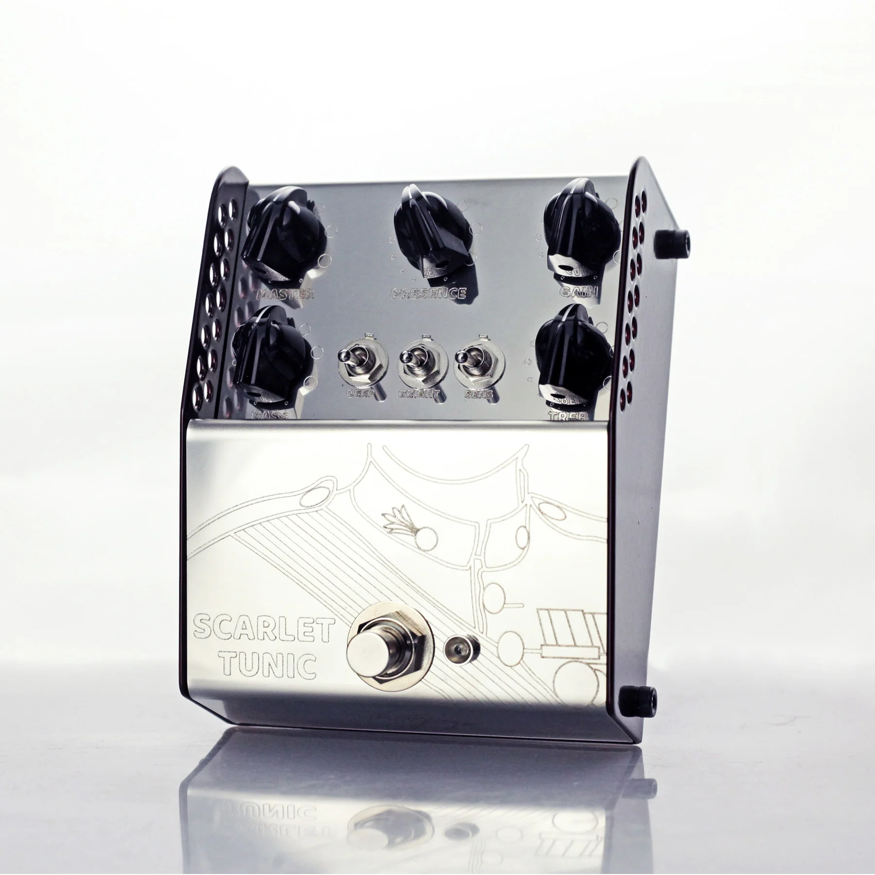 Thorpy FX Scarlet Tunic Amp Simulator and Overdrive Guitar Effect Pedal - Image 2