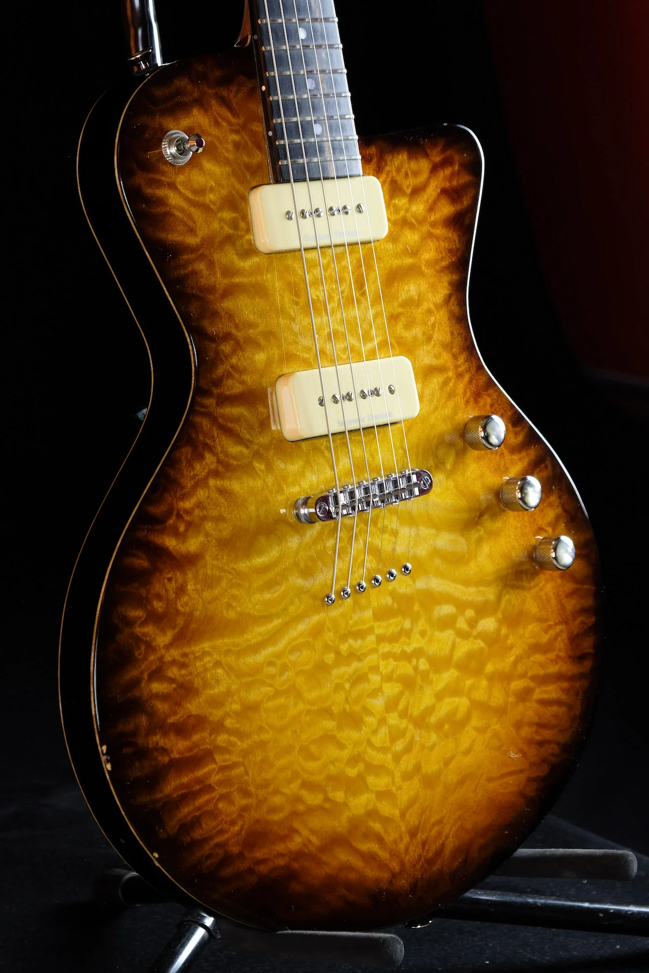 Used '02 Jackson Custom Shop Sweetone Jazz'r Tobacco Sunburst w/ OHSC - Image 4
