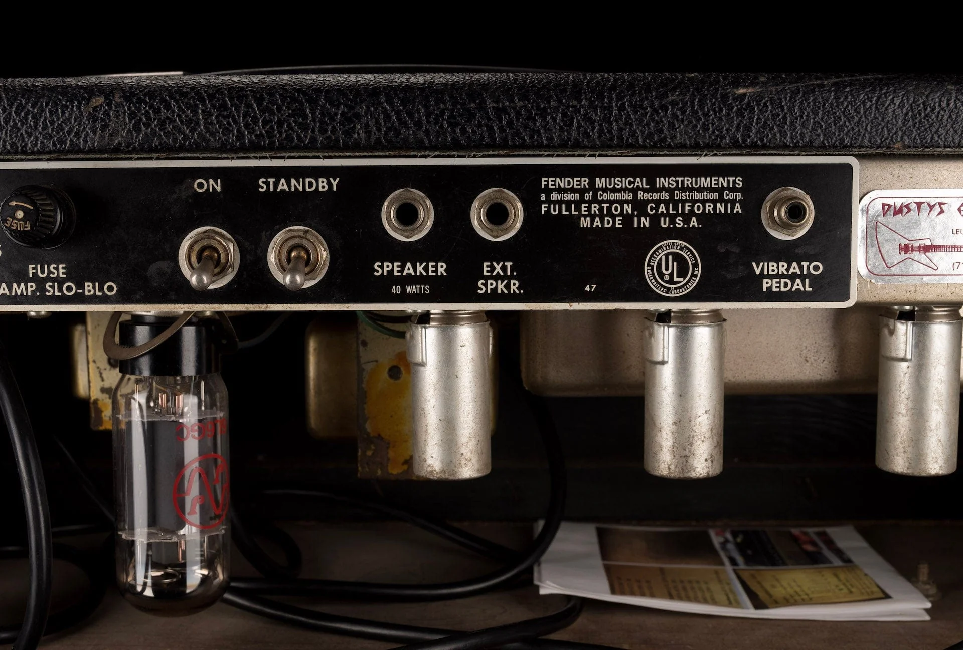 Vintage 1965 Fender Bandmaster Guitar Amp Head - Image 14