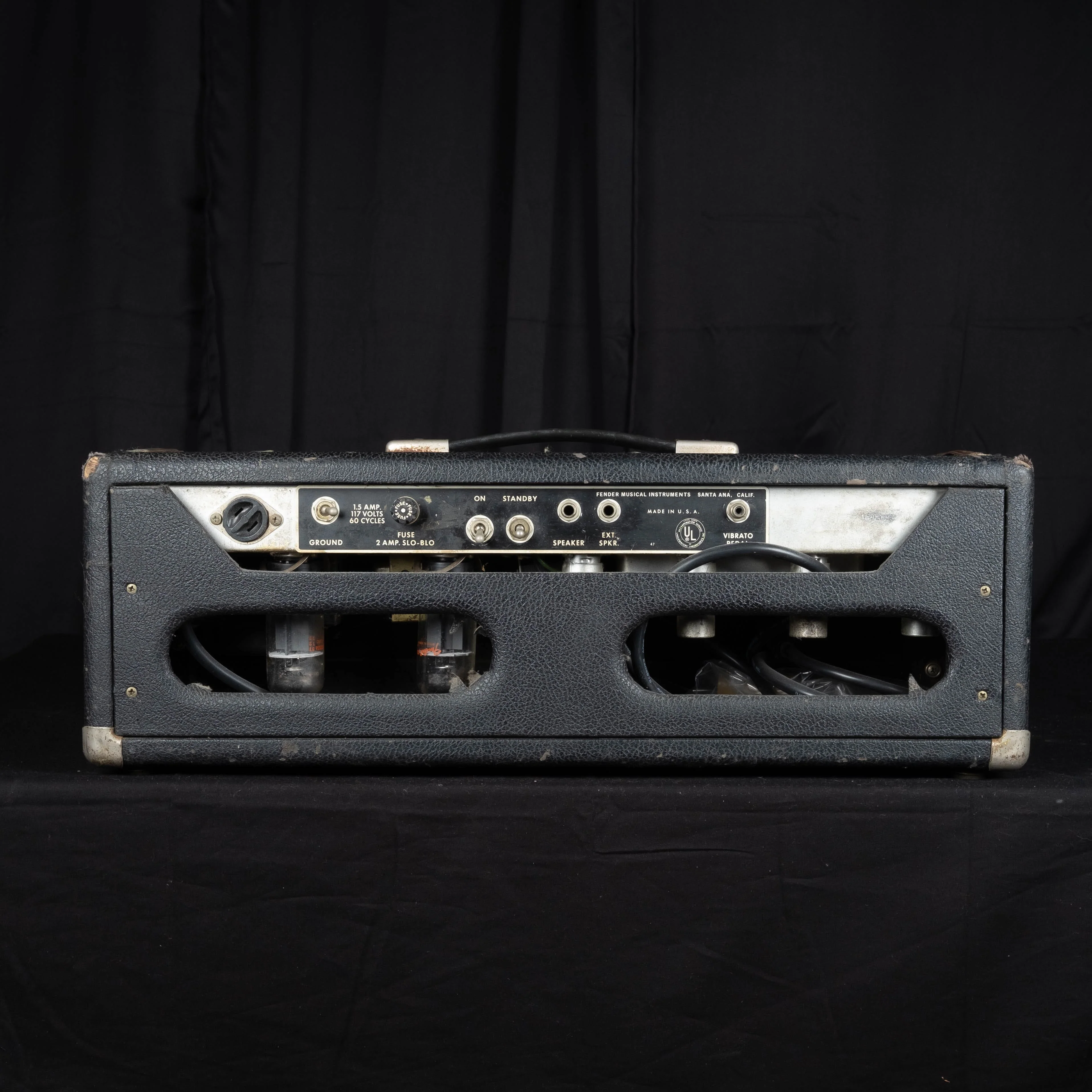Vintage '68 Fender Bandmaster Tube Guitar Amplifier Head AB763 Circuit - Image 9