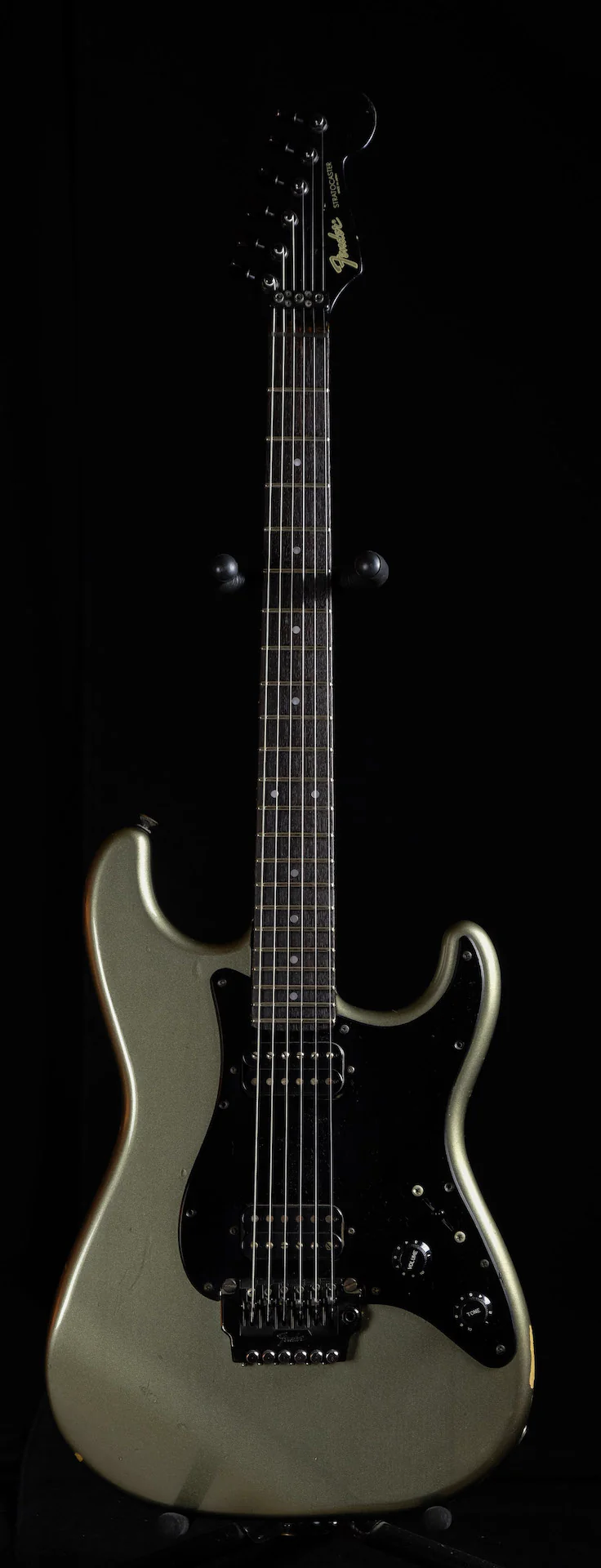 Used 1980s Fender Boxer Series Strat HH Pewter Electric Guitar With OHSC - Image 2