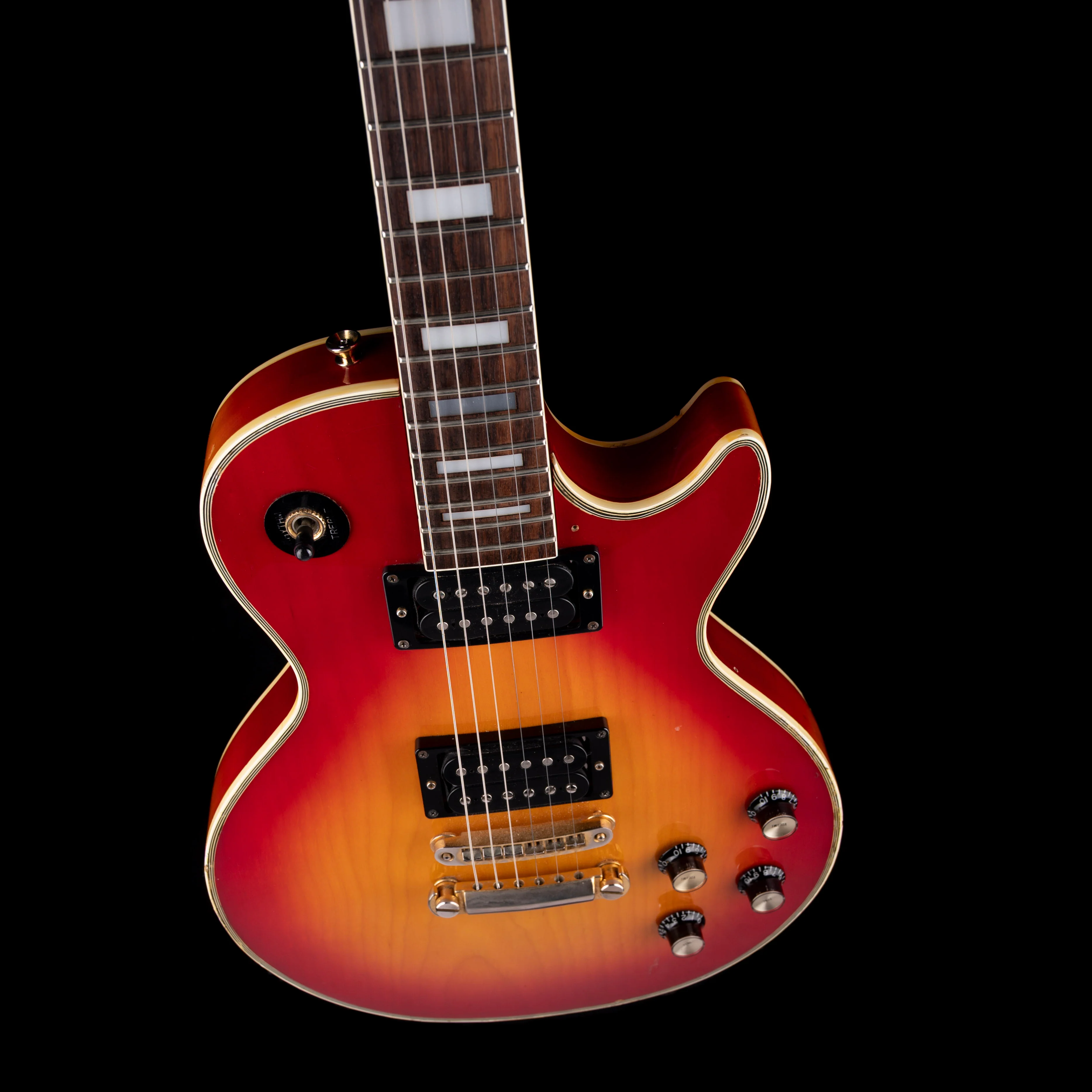 Used 1982 Aria Custom LP-Style (Bolt-On) Cherry Sunburst Electric Guitar With OHSC - Image 3