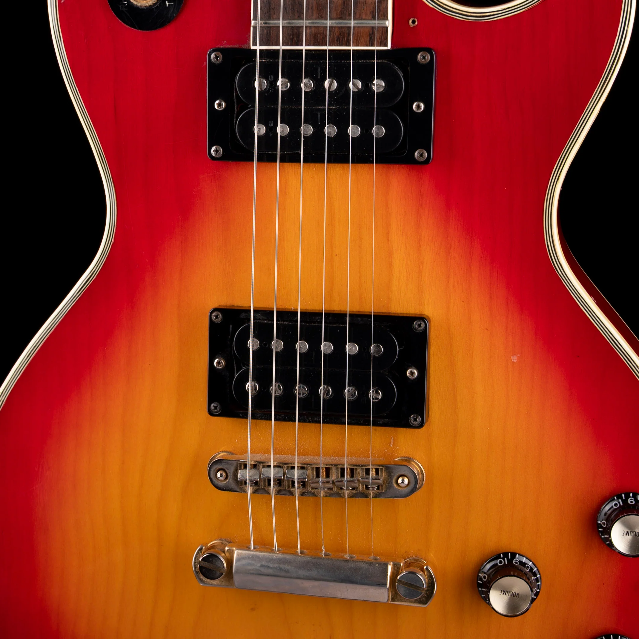 Used 1982 Aria Custom LP-Style (Bolt-On) Cherry Sunburst Electric Guitar With OHSC - Image 4