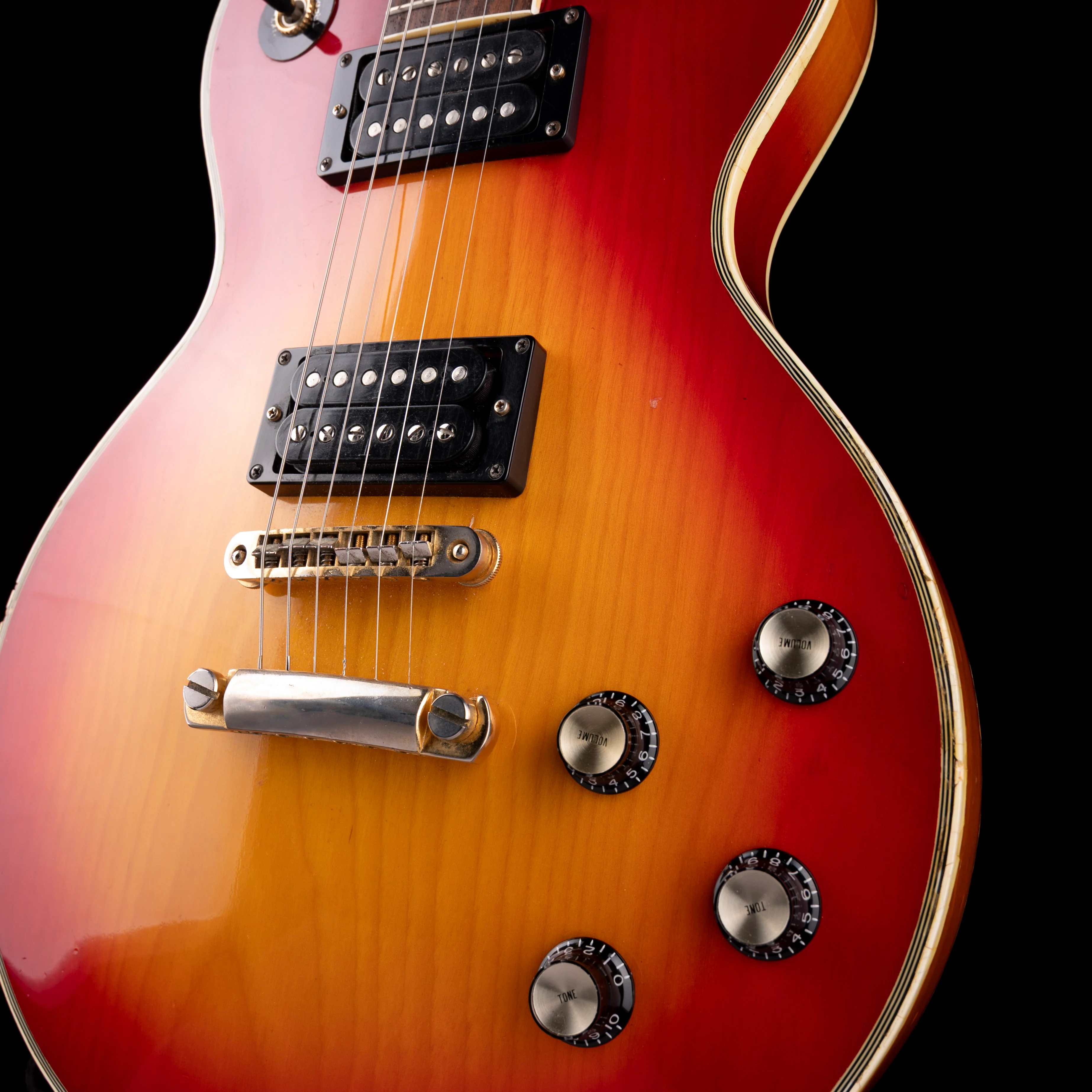 Used 1982 Aria Custom LP-Style (Bolt-On) Cherry Sunburst Electric Guitar With OHSC - Image 5