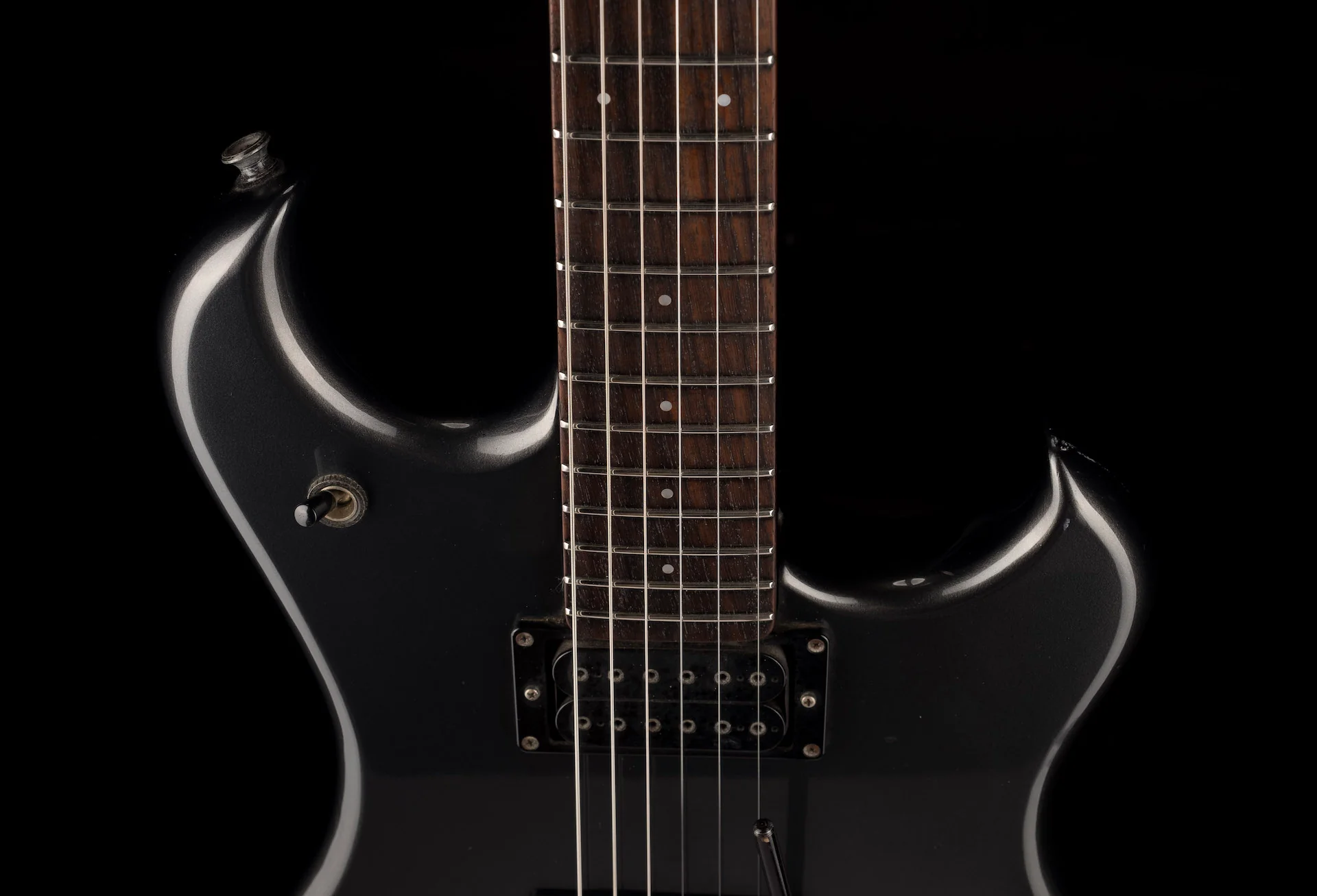 Used 1983 Electra Phoenix X165GR Graphite Gray Metallic Electric Guitar - Image 3
