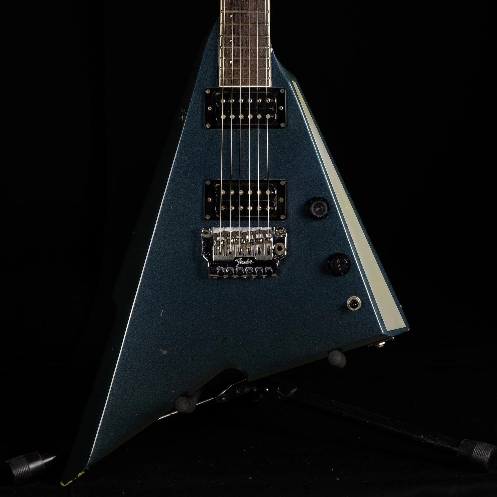 Vintage 1985 Fender Katana Green Metallic Electric Guitar With OHSC
